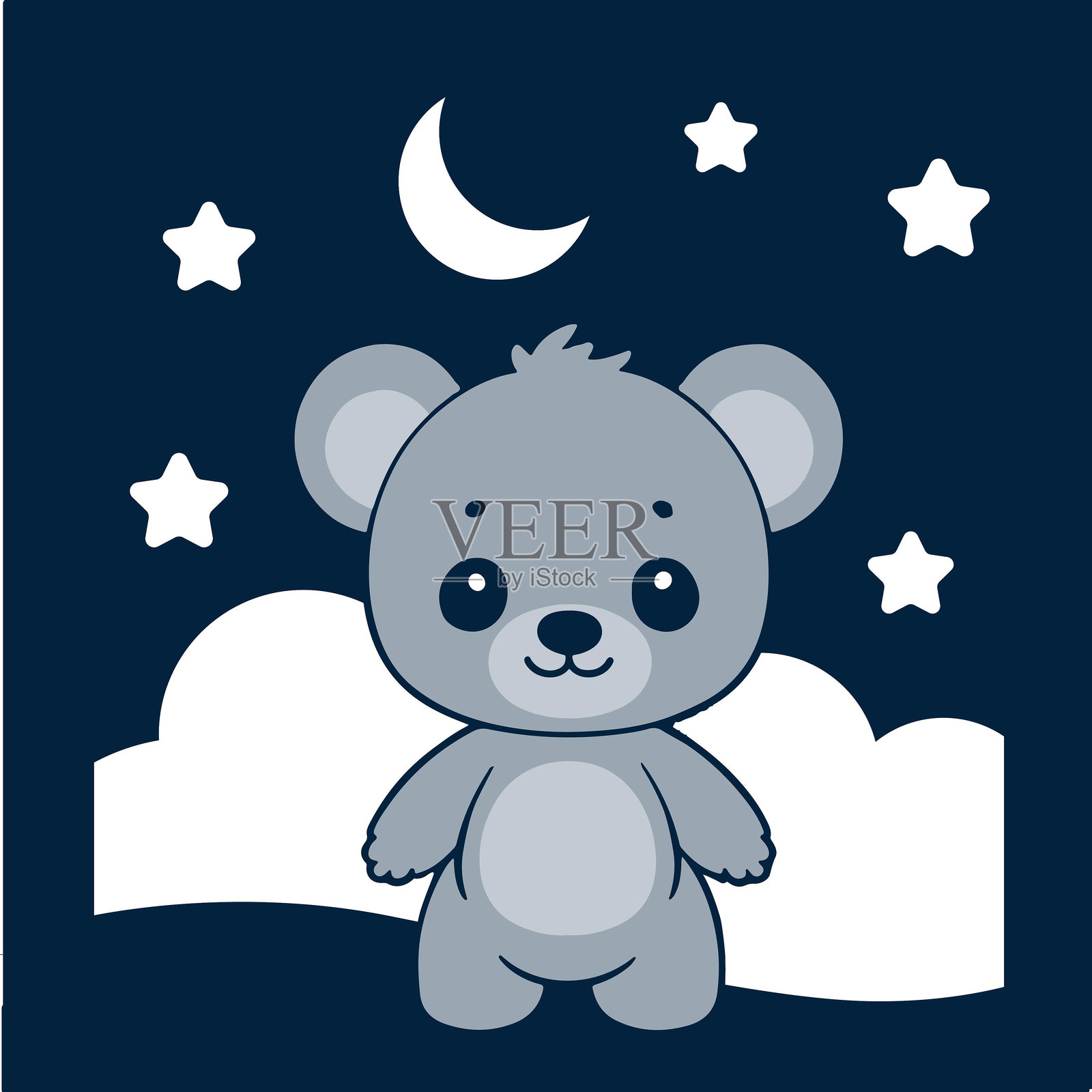 泰迪熊卡通插画图片素材