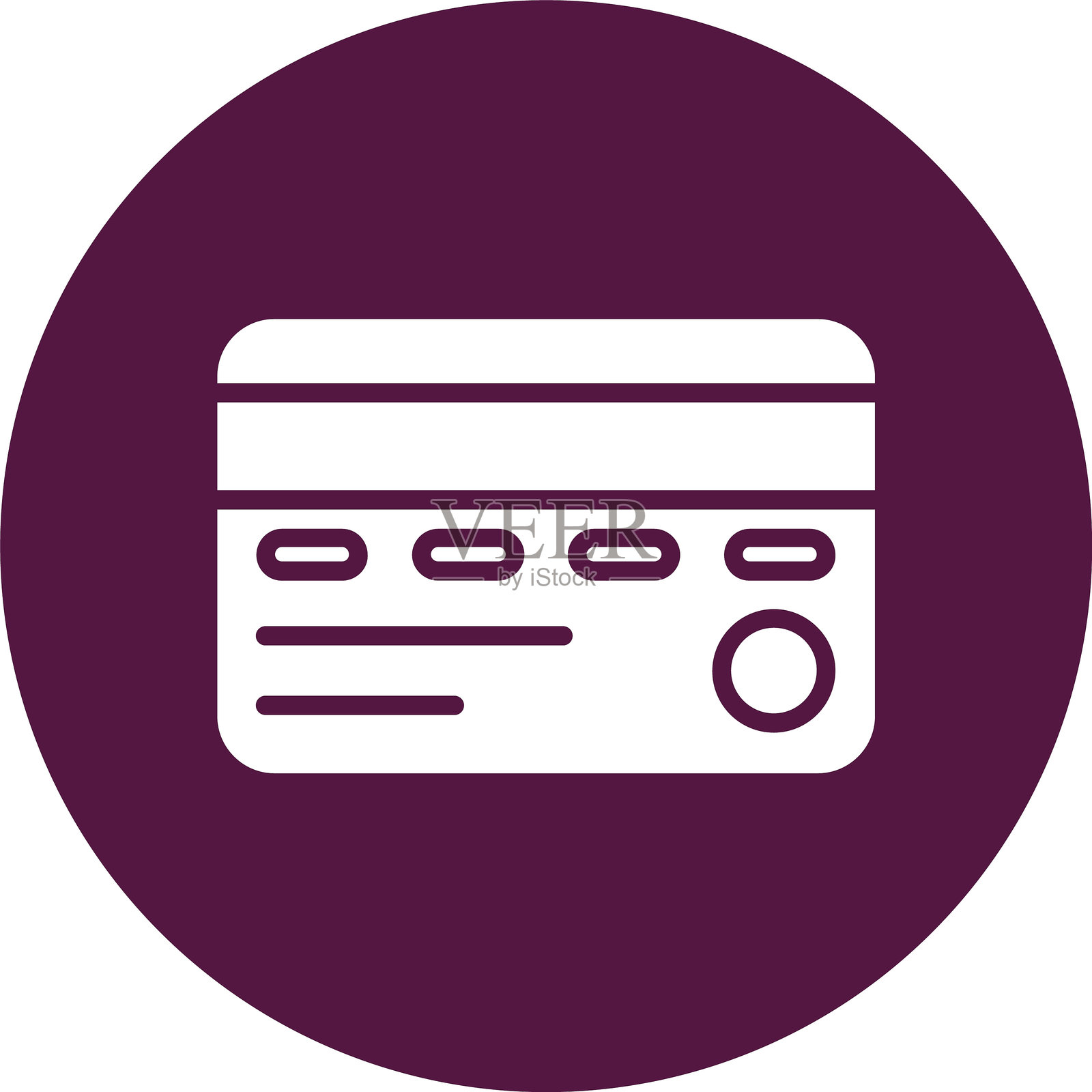 信用卡字形圆圈图标插画图片素材