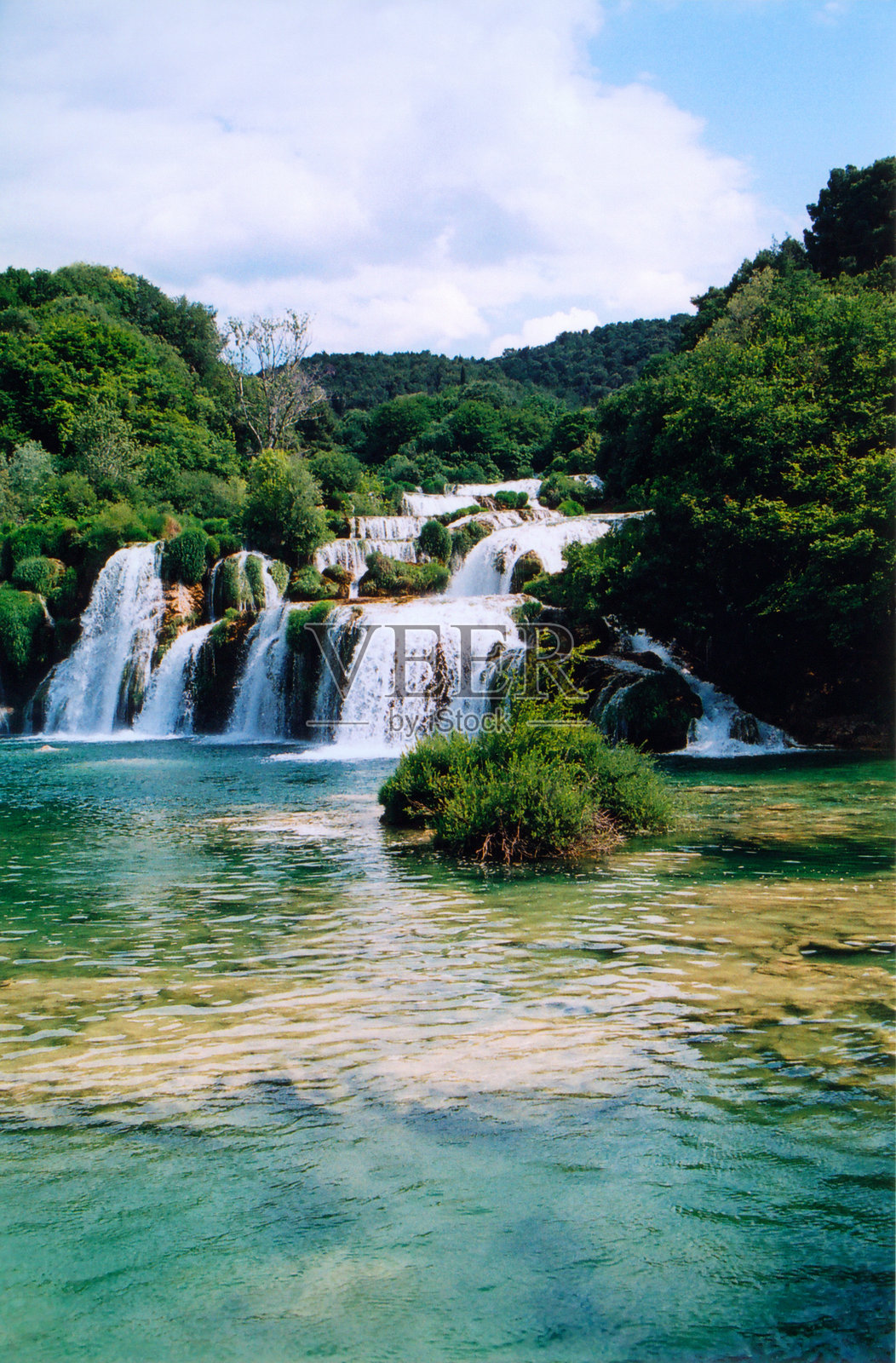Krka河瀑布，Krka国家公园，克罗地亚照片摄影图片