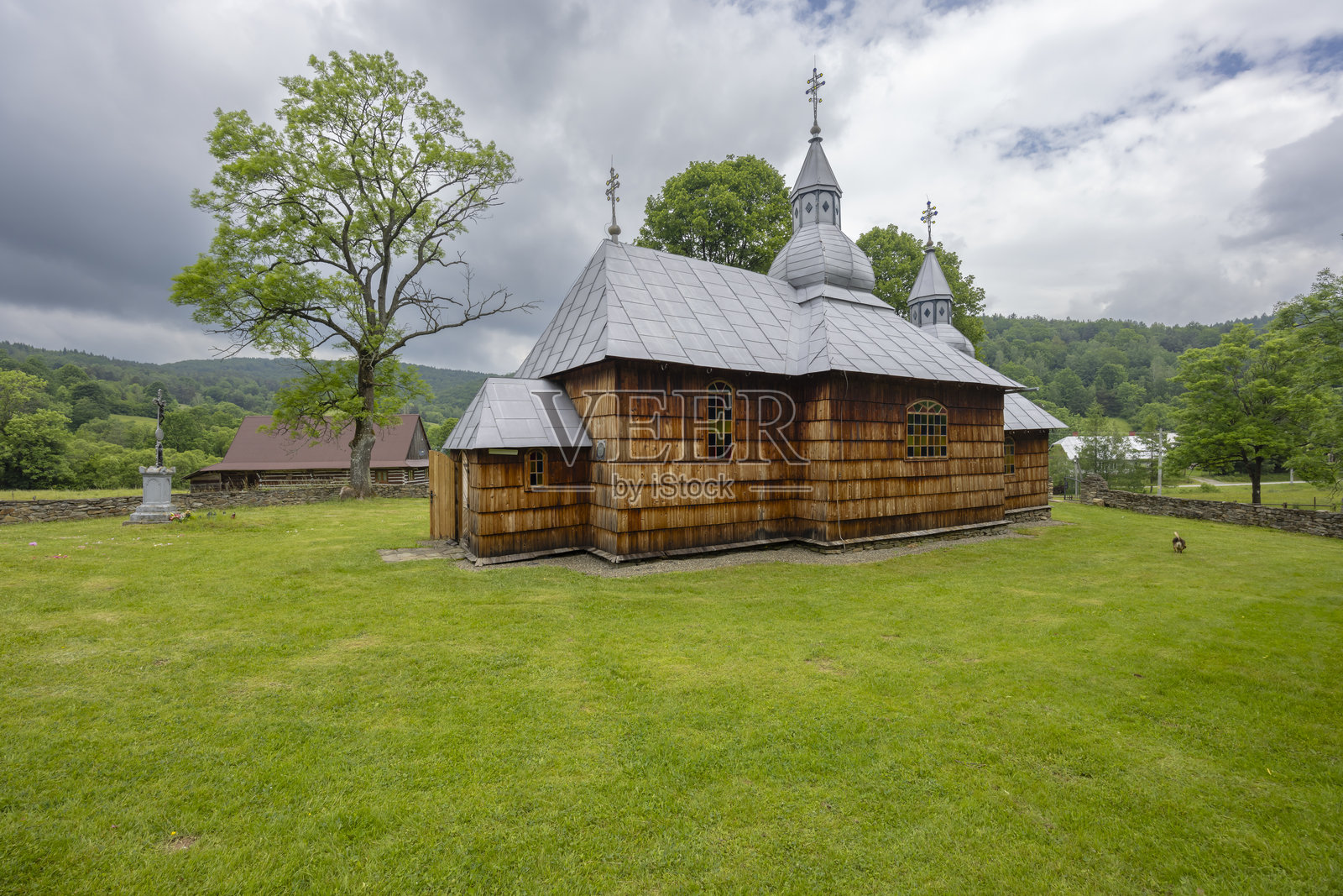希腊天主教堂，Olchowiec, Magurski公园Narodowy，小波兰省，波兰照片摄影图片