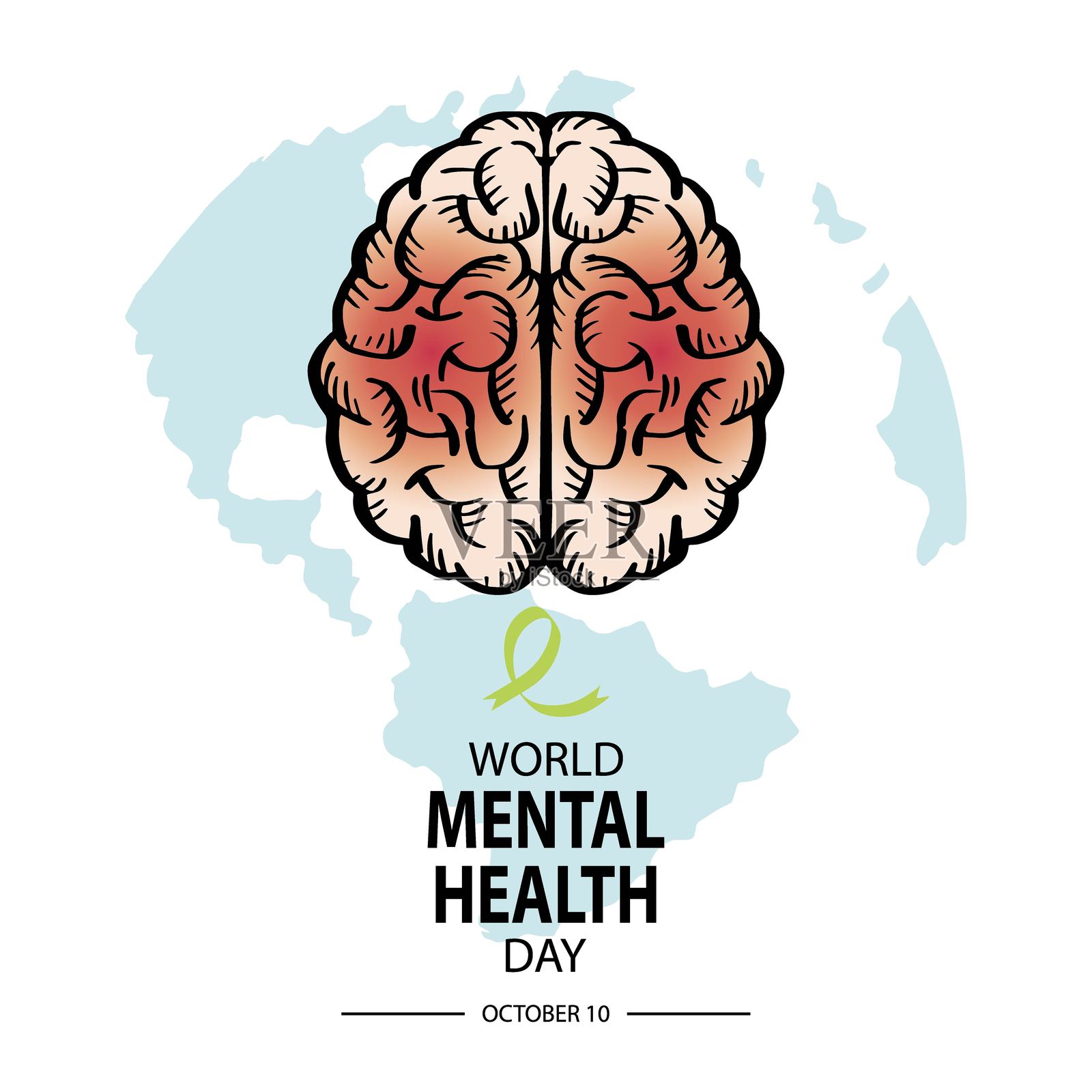 世界心理健康日海报设计插画图片素材