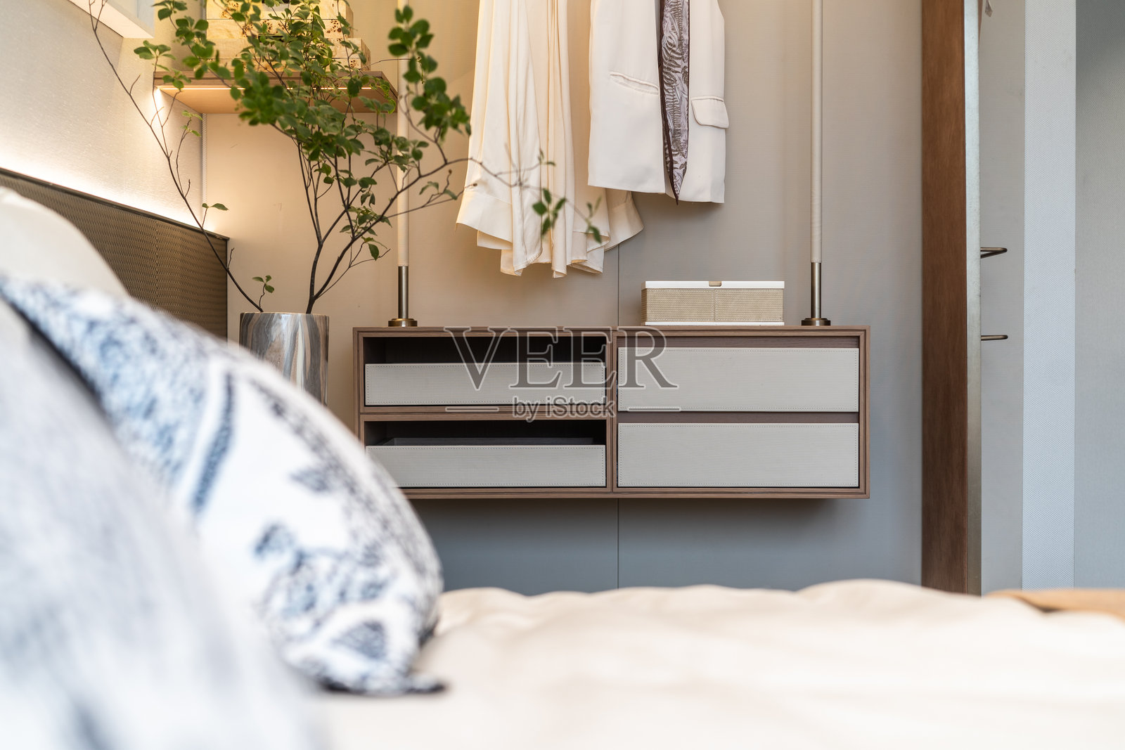 现代简洁卧室照片摄影图片