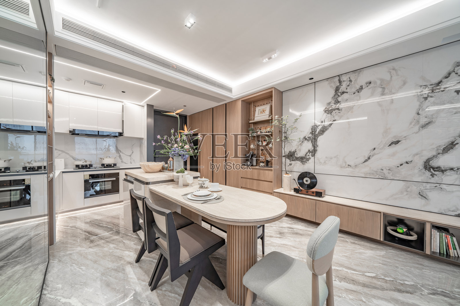 现代简洁餐厅照片摄影图片