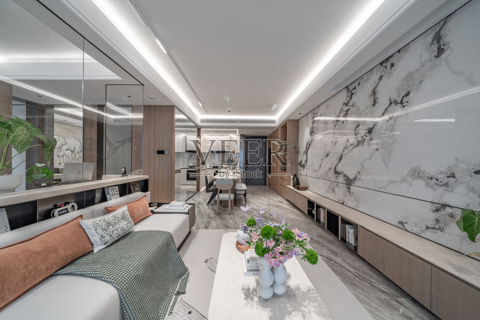 现代简洁客厅照片摄影图片