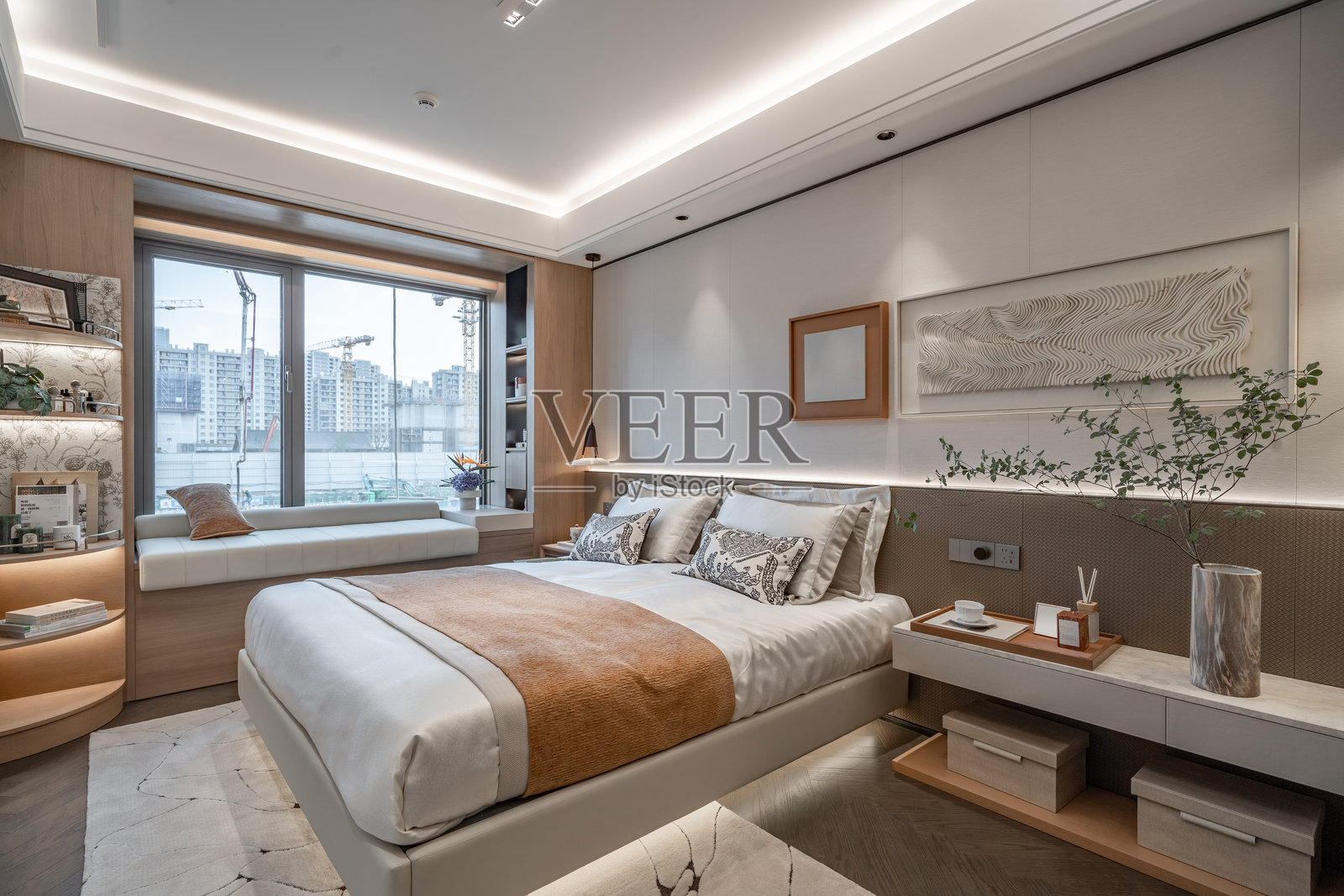 现代简洁卧室照片摄影图片