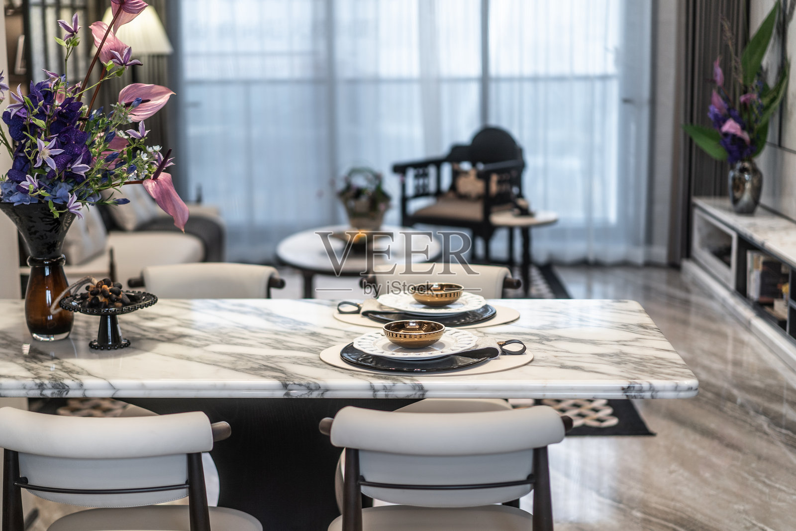 精美餐具餐桌照片摄影图片