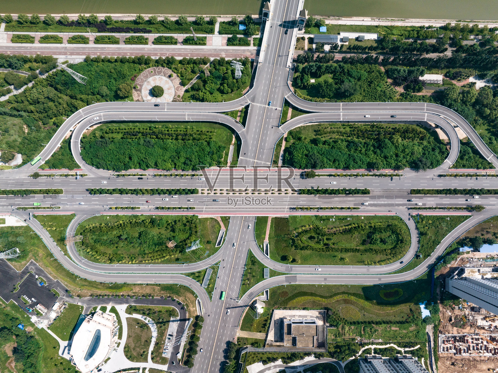 河南三门峡市道路立交照片摄影图片