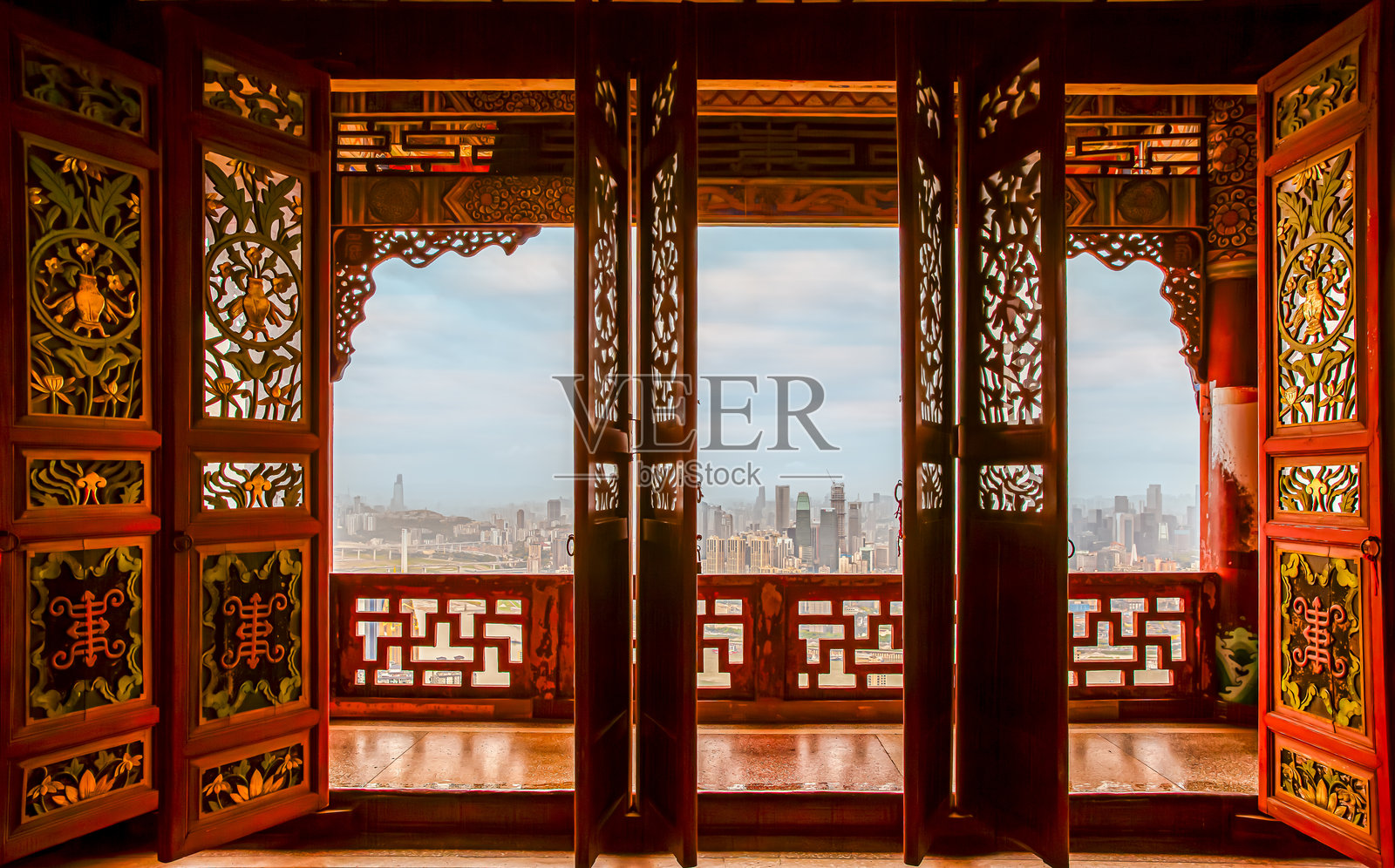 中国古代建筑的门窗照片摄影图片