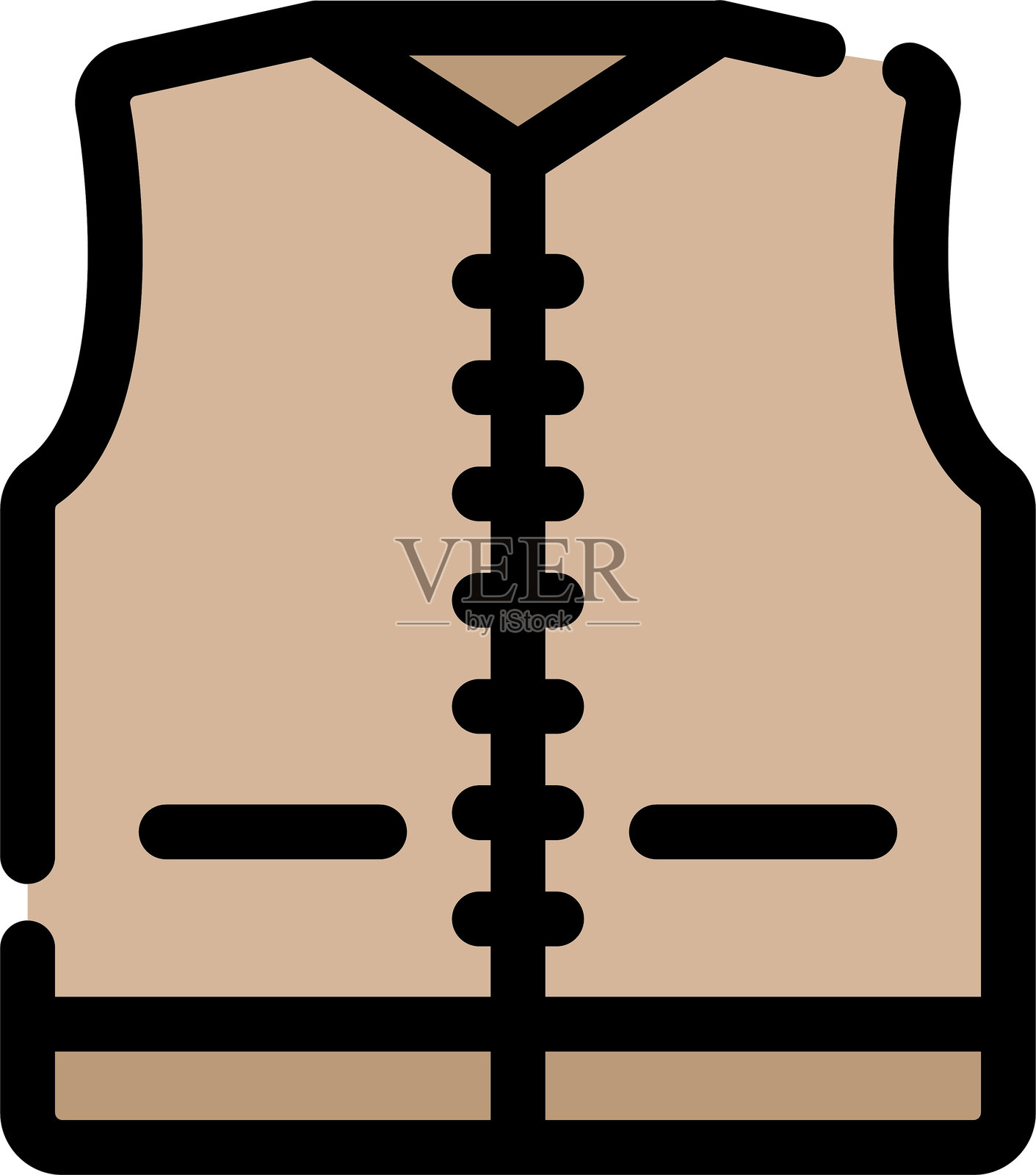 钓鱼背心图标插画图片素材