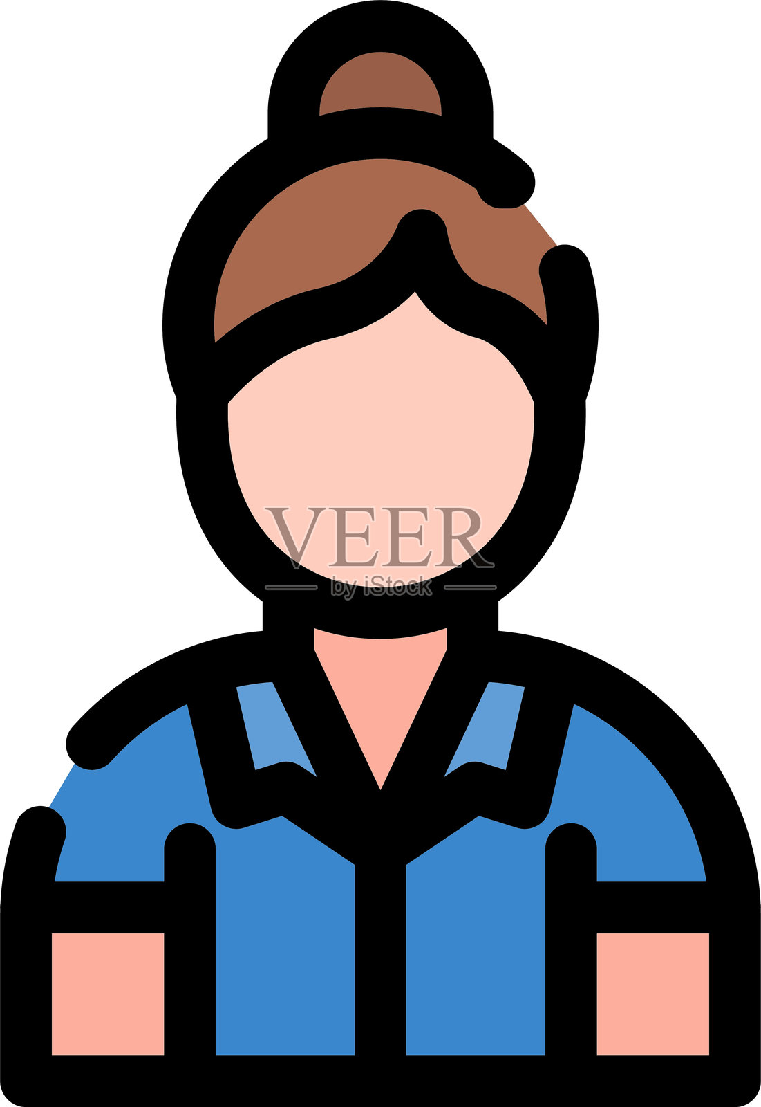 女教师偶像插画图片素材