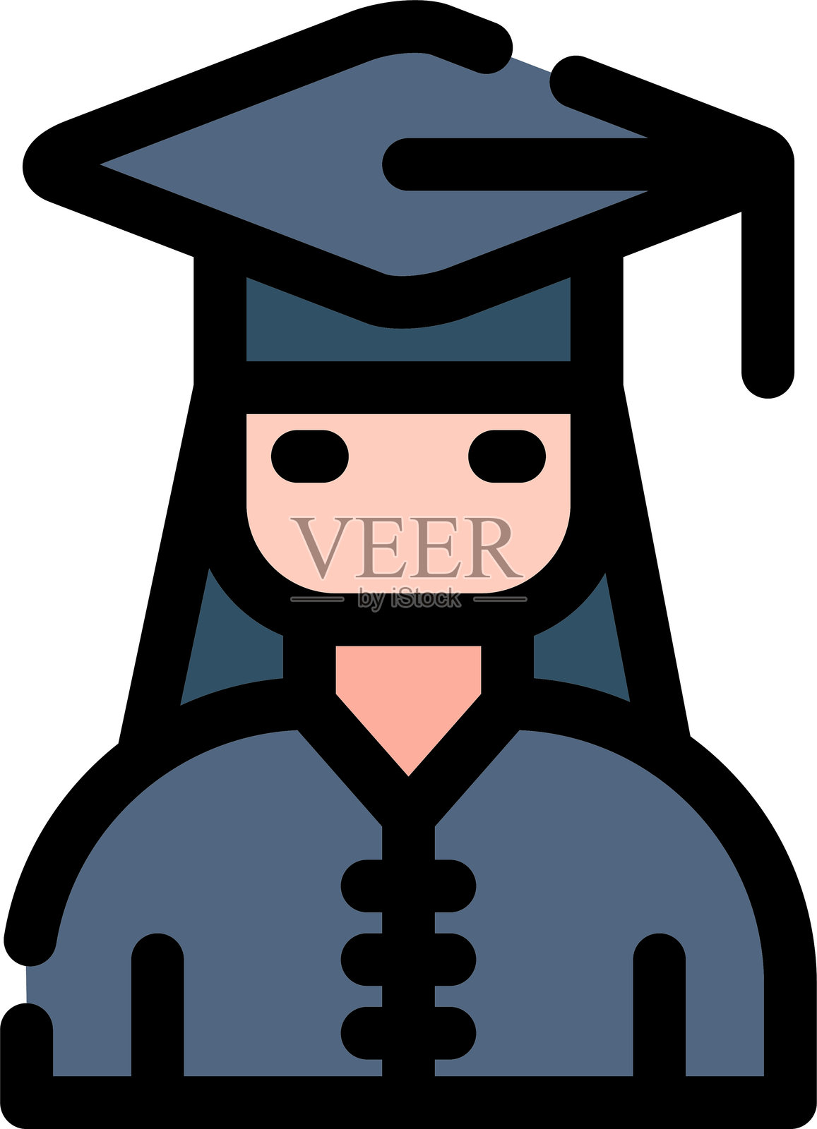 女毕业生偶像插画图片素材