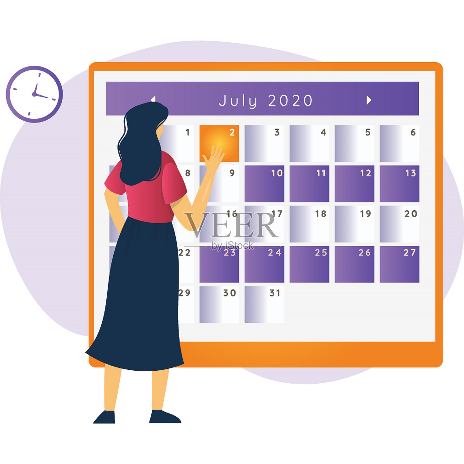 调度:矢量插图，可以方便地修改或编辑，可以方便地修改或编辑插画图片素材