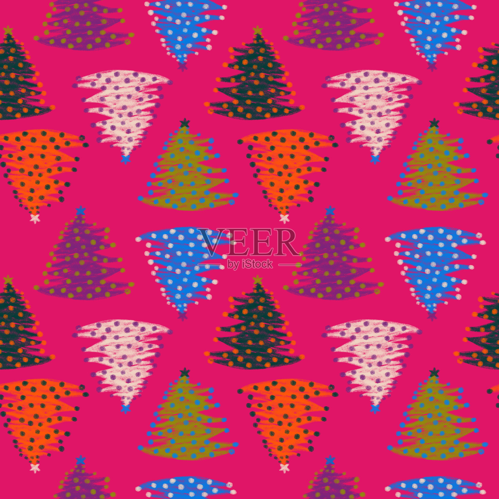 用松树装饰圣诞节插画图片素材