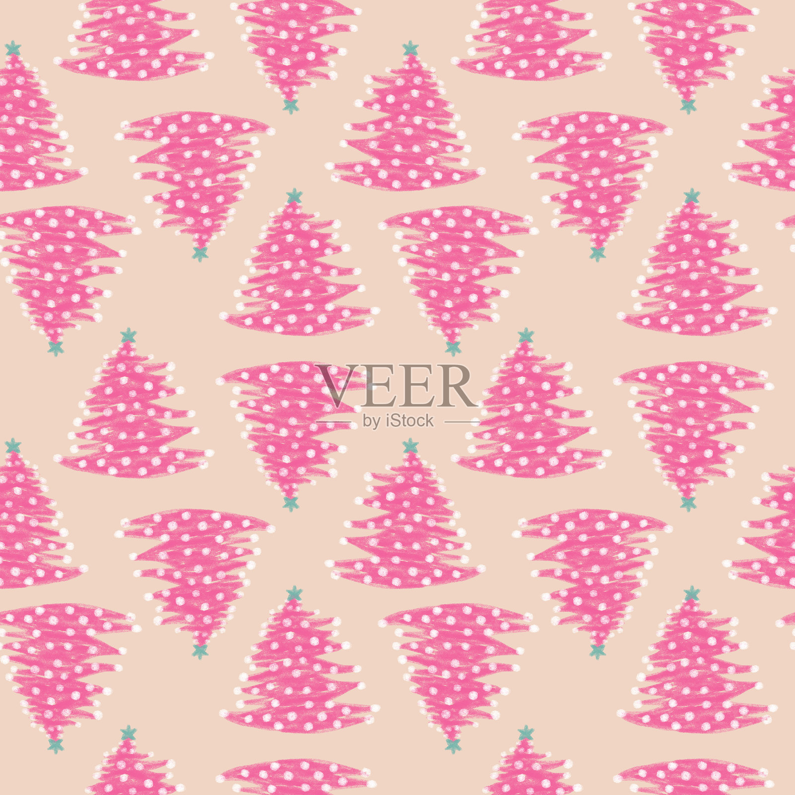 用松树装饰圣诞节插画图片素材