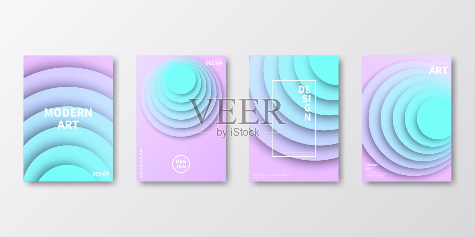 宣传册模板排版，蓝色封面设计，商业年报，传单，杂志插画图片素材