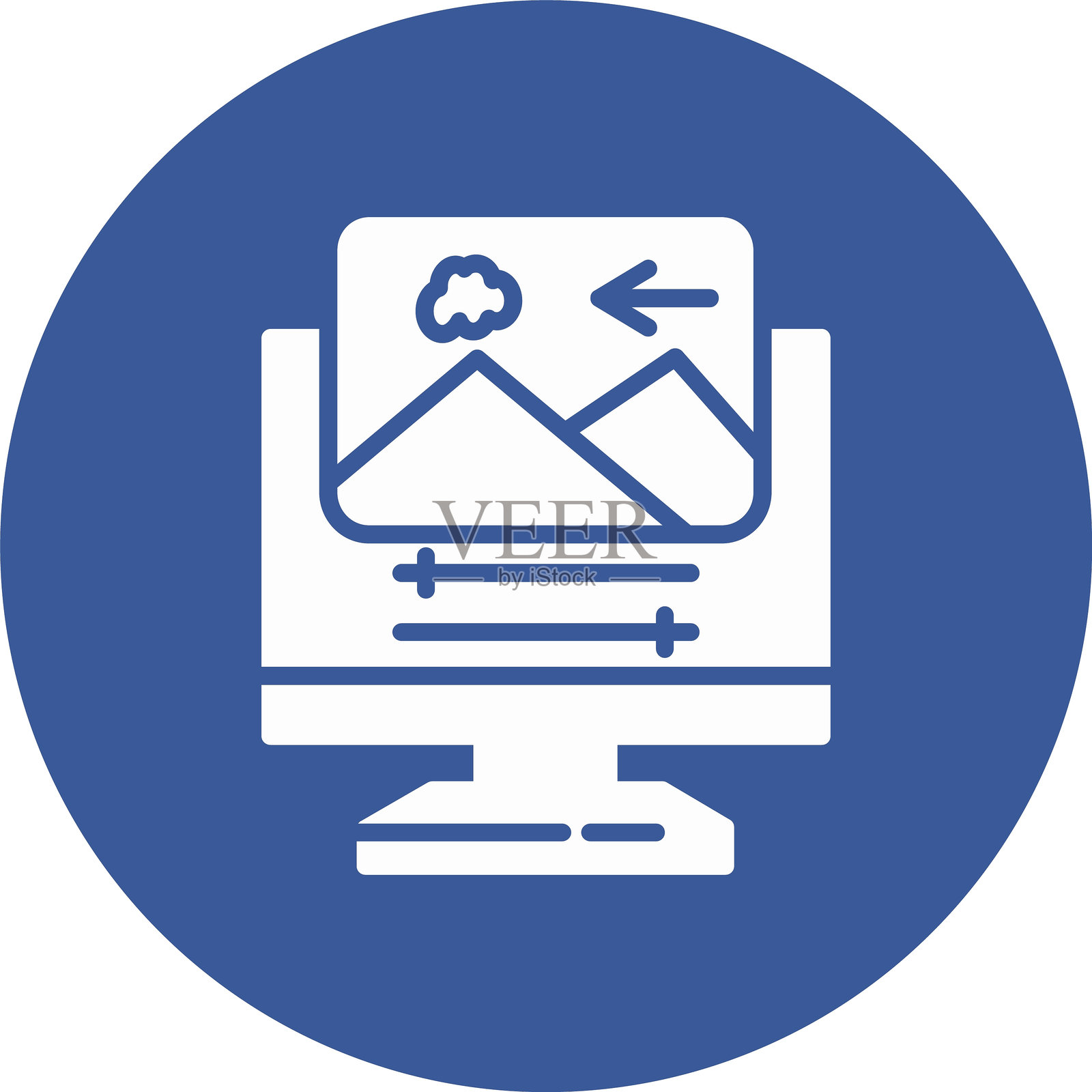 照片编辑字形圆圈图标插画图片素材