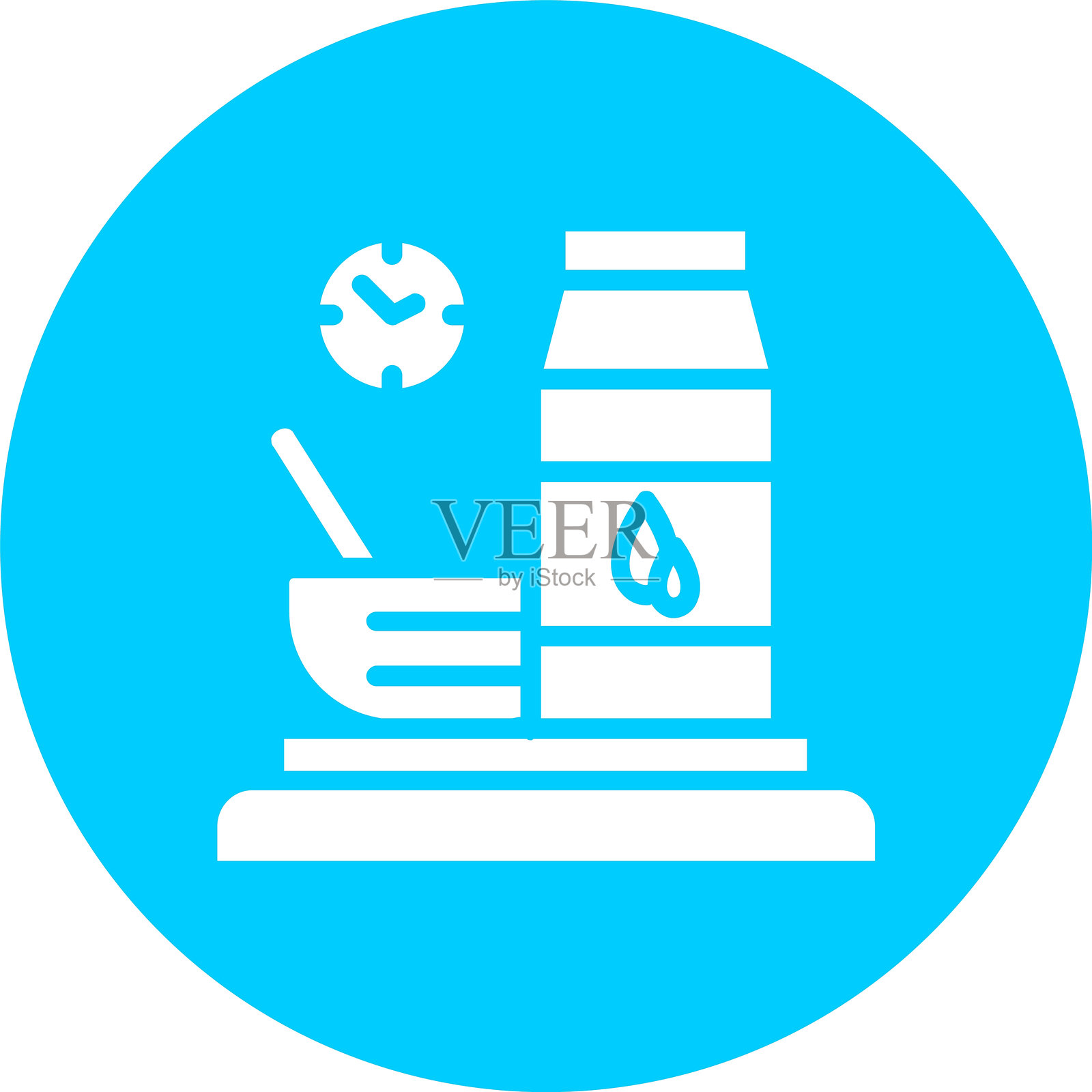 早餐字形圆圈图标插画图片素材