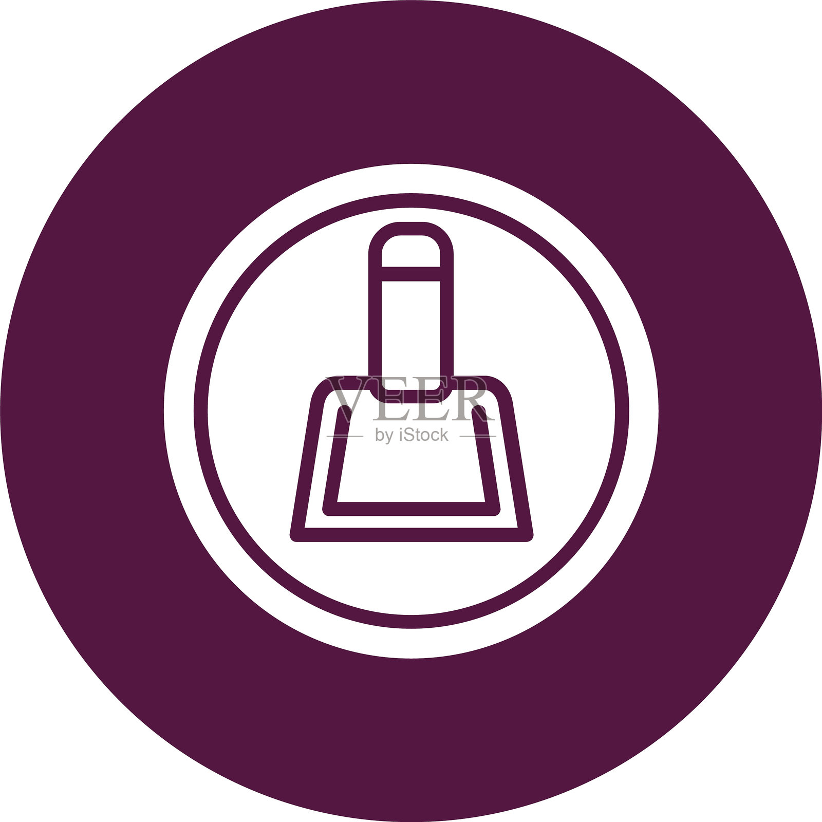 簸箕字形圆圈图标插画图片素材