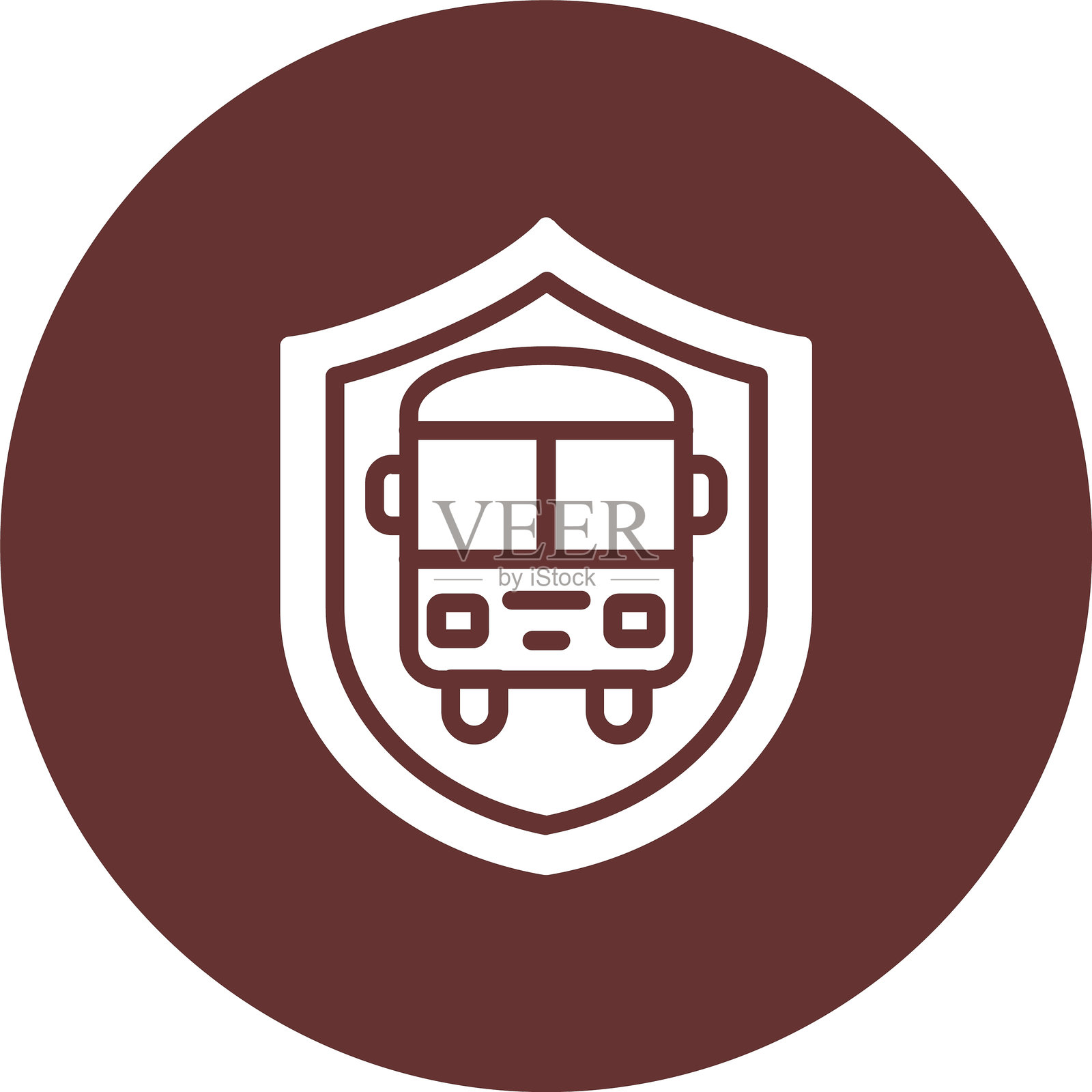 旅游保险符号圆圈图标插画图片素材