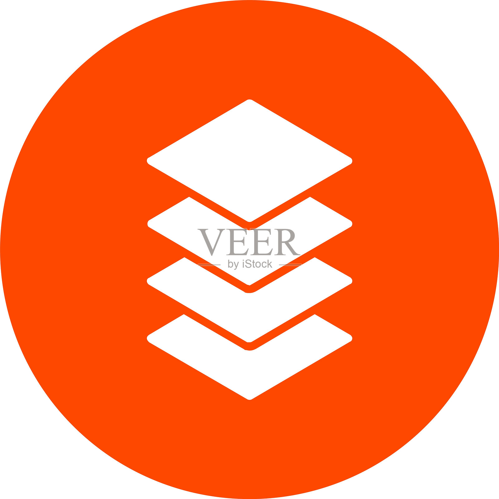 图层字形圆圈图标插画图片素材