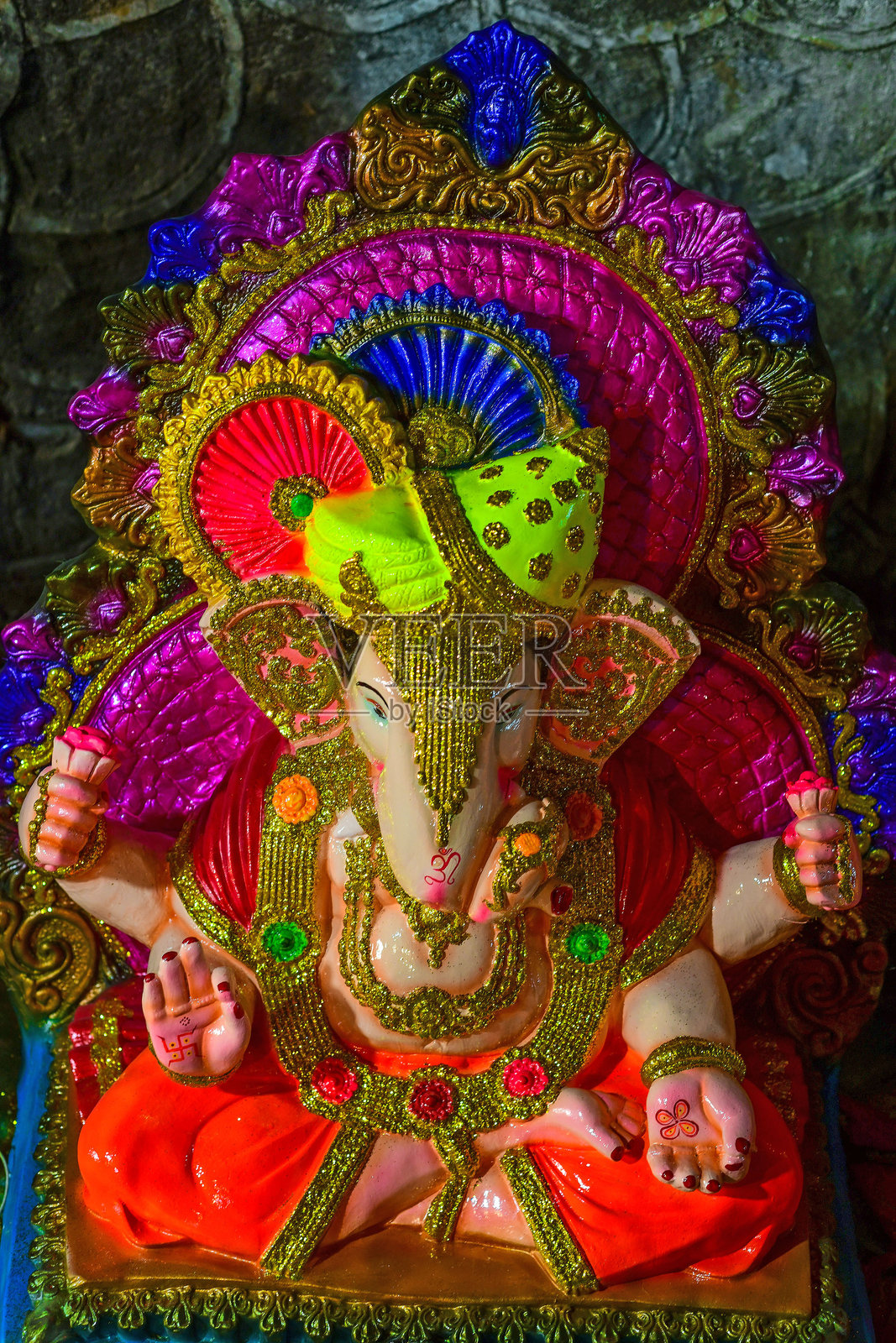 印度甘尼诗节的准备工作照片摄影图片