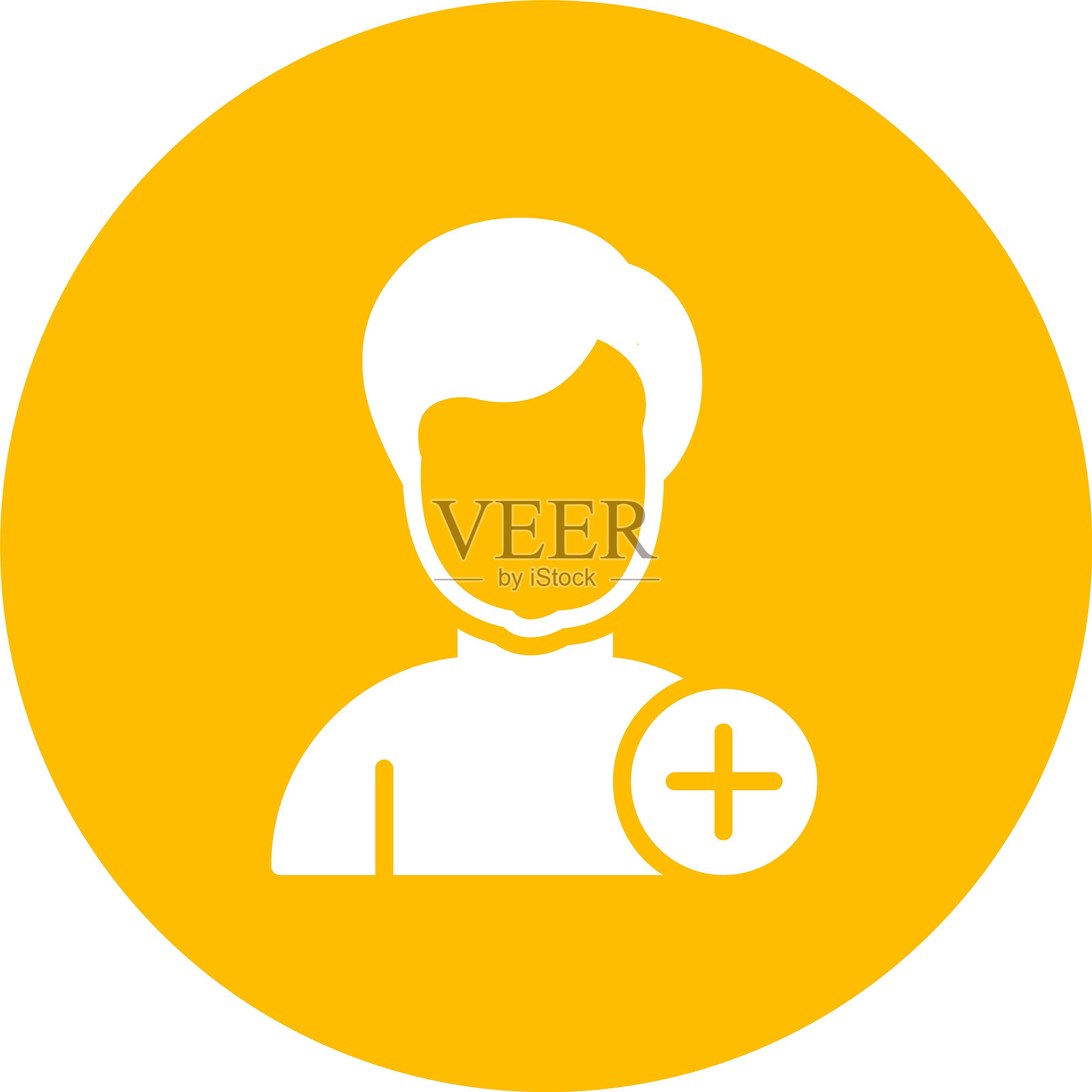 用户添加字形圆圈图标插画图片素材