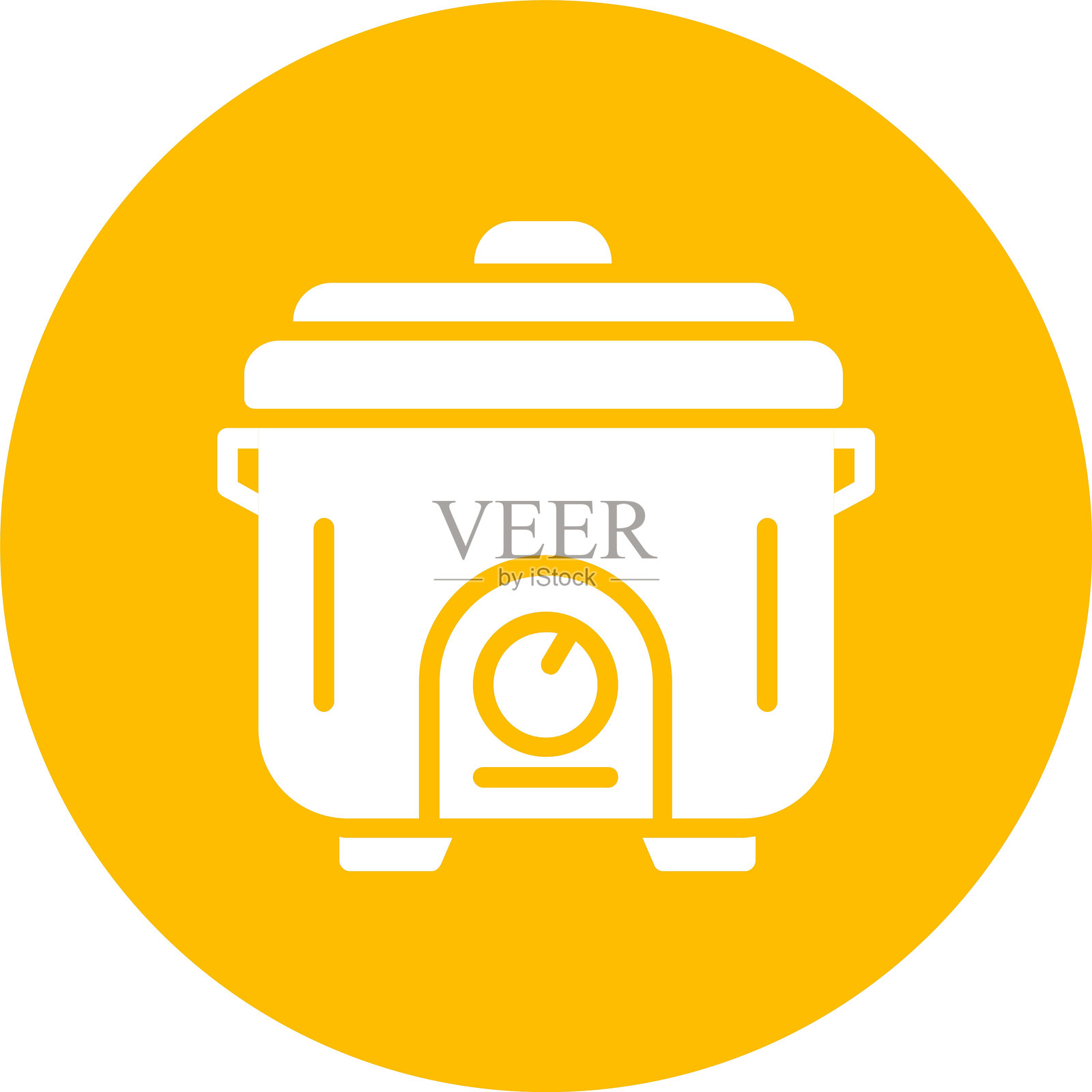 炊具字形圆圈图标插画图片素材