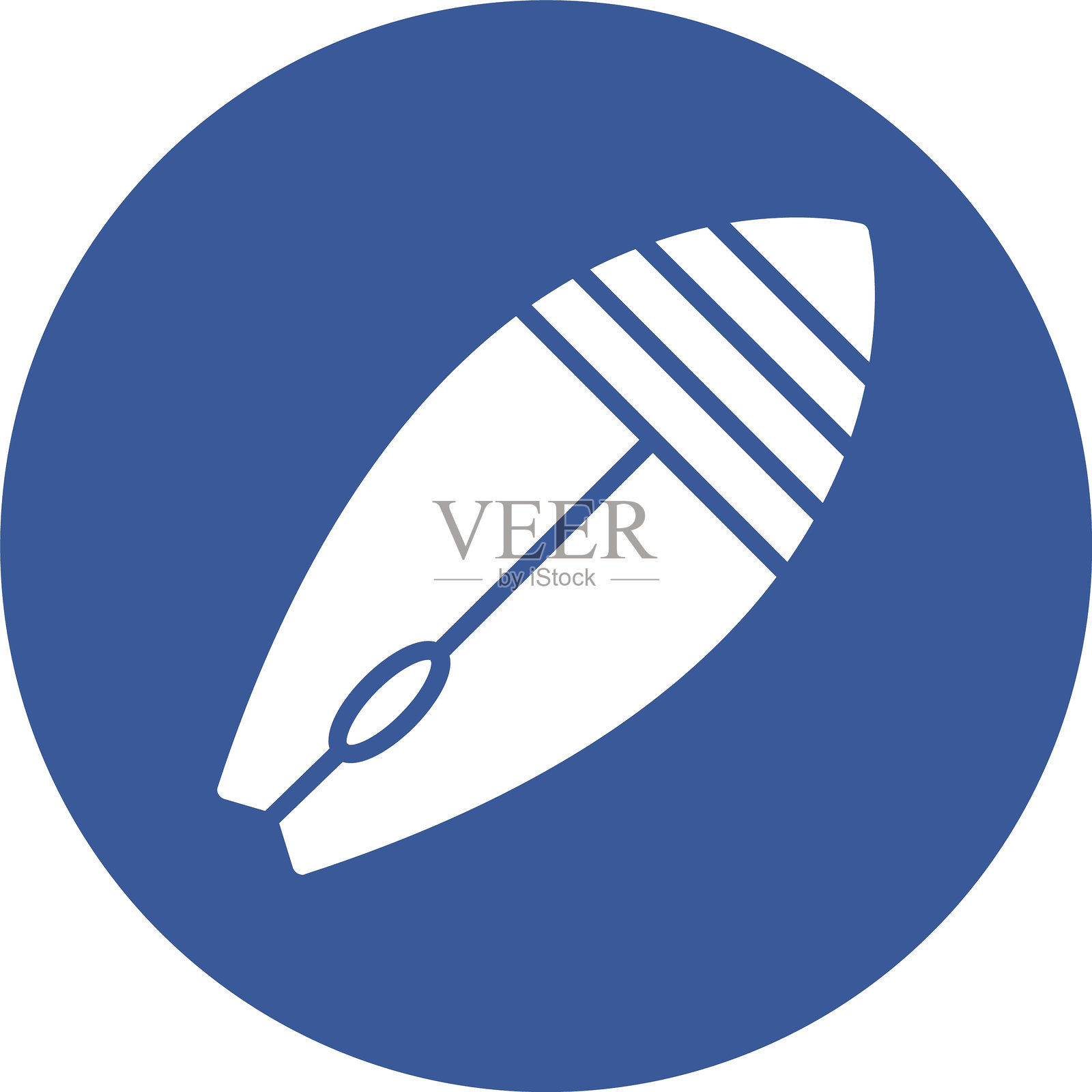 冲浪字形圆圈图标插画图片素材