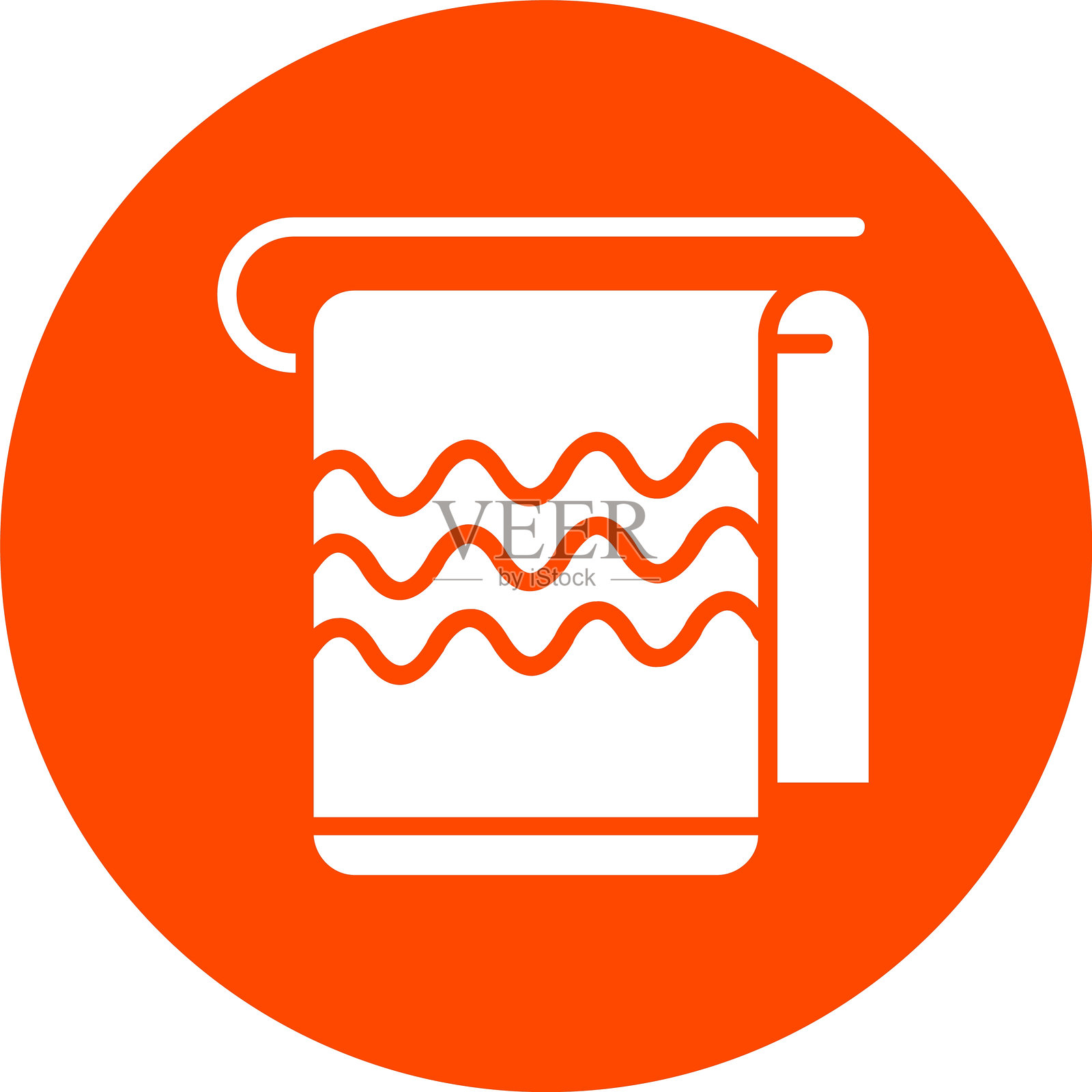 毛巾字形圆圈图标插画图片素材