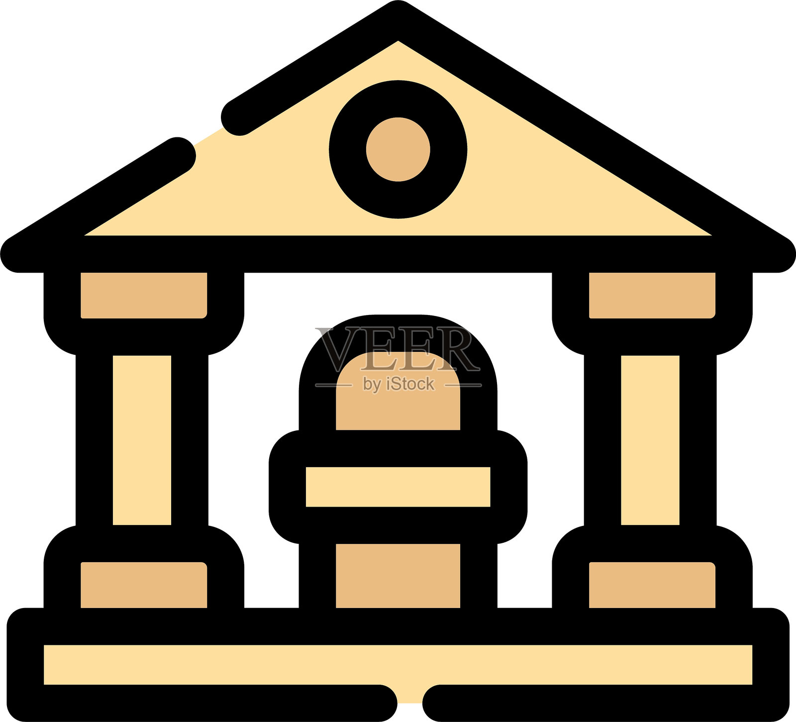 博物馆的图标插画图片素材