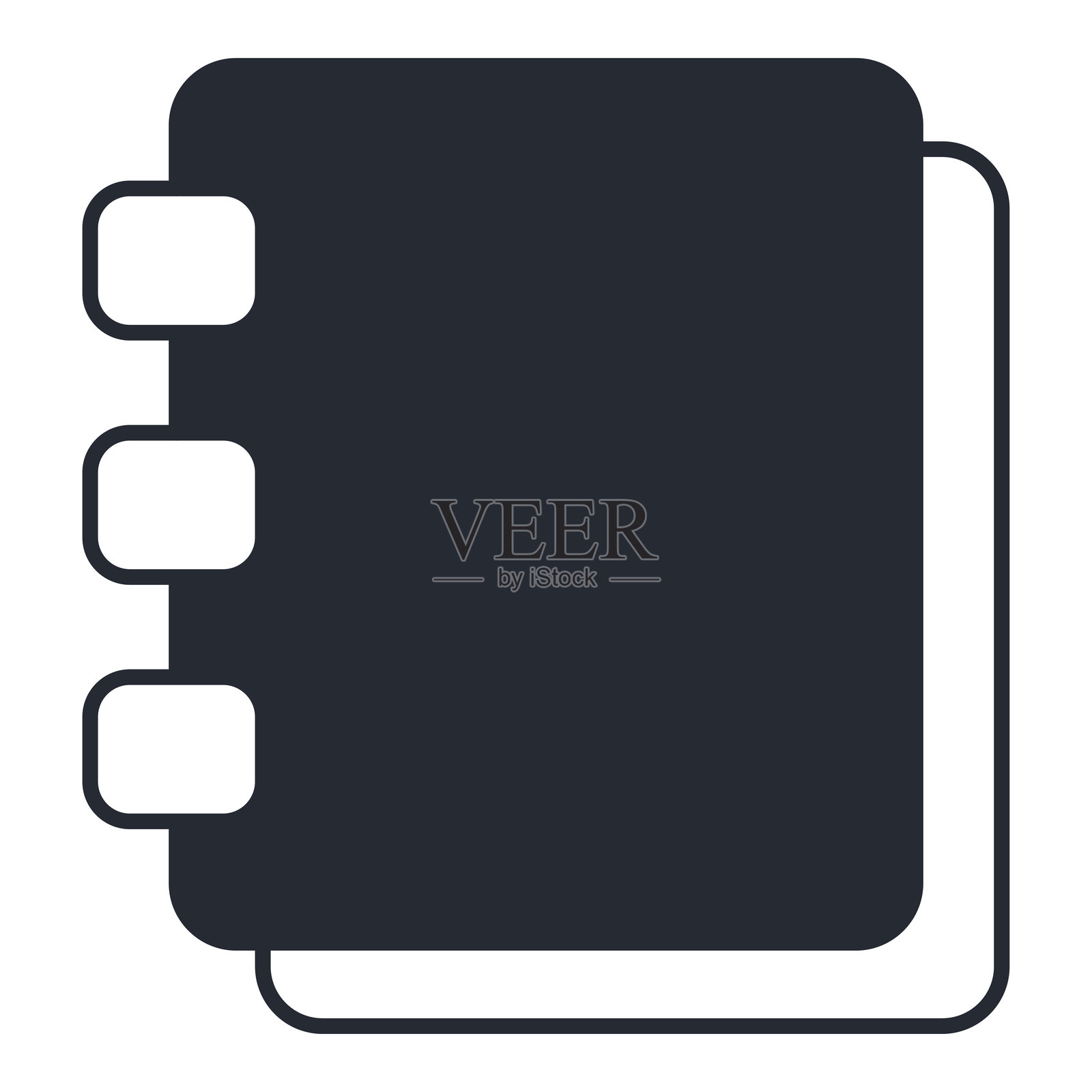 书固体插图图标，符号，矢量，教育插画图片素材