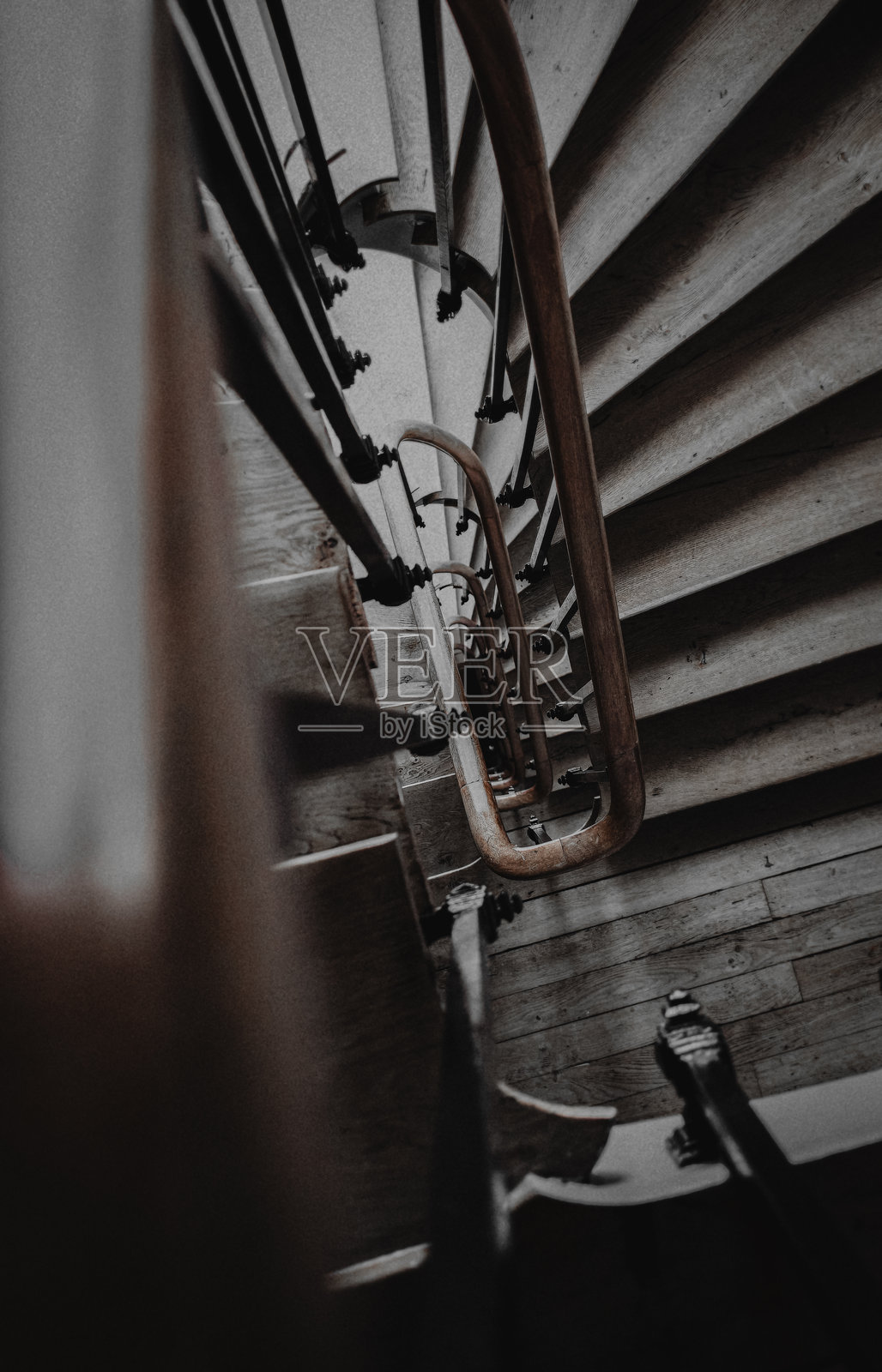 巴黎的楼梯。照片摄影图片