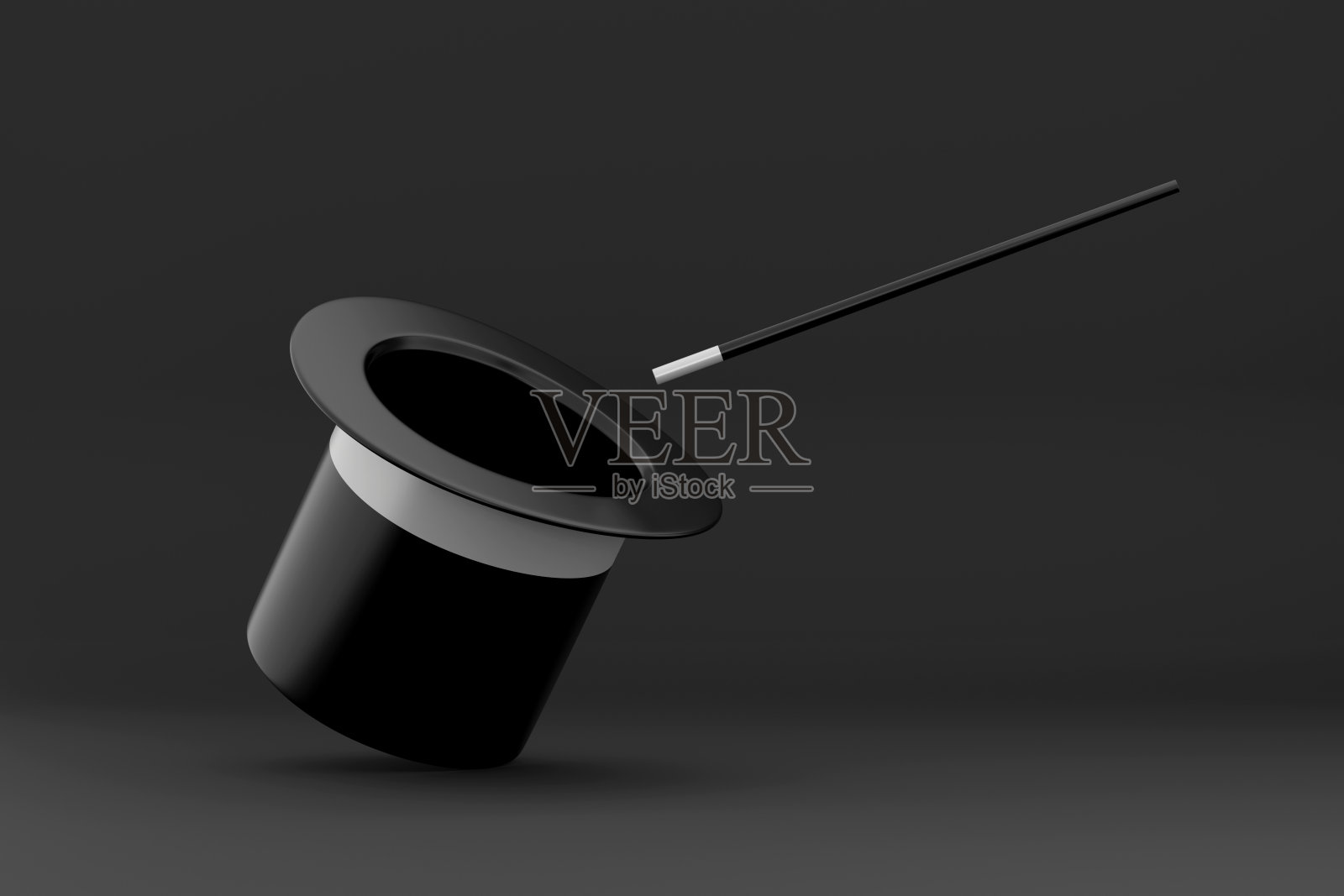 魔术师的帽子和棍子照片摄影图片