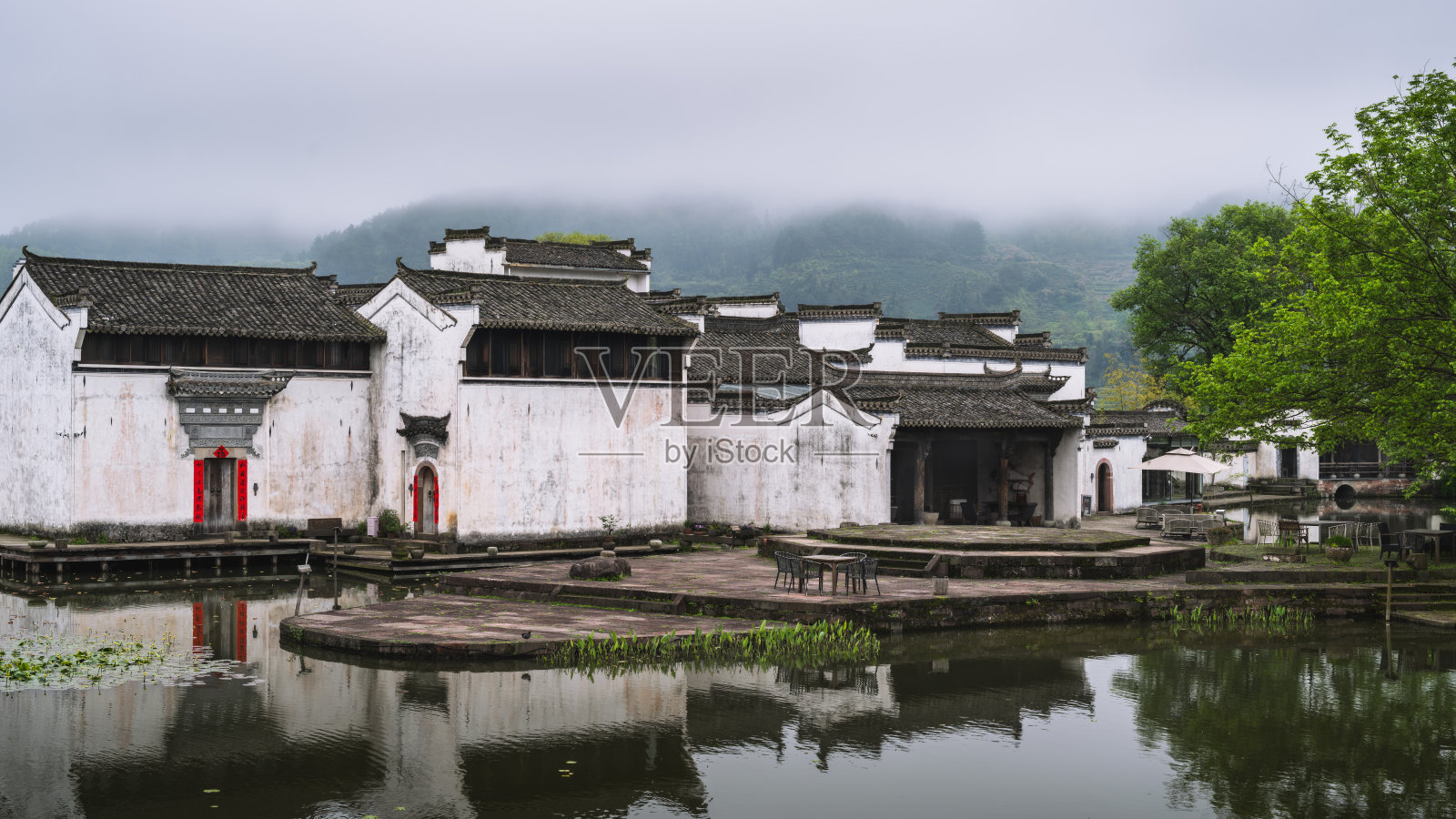 中国安徽歙县城坎古村照片摄影图片