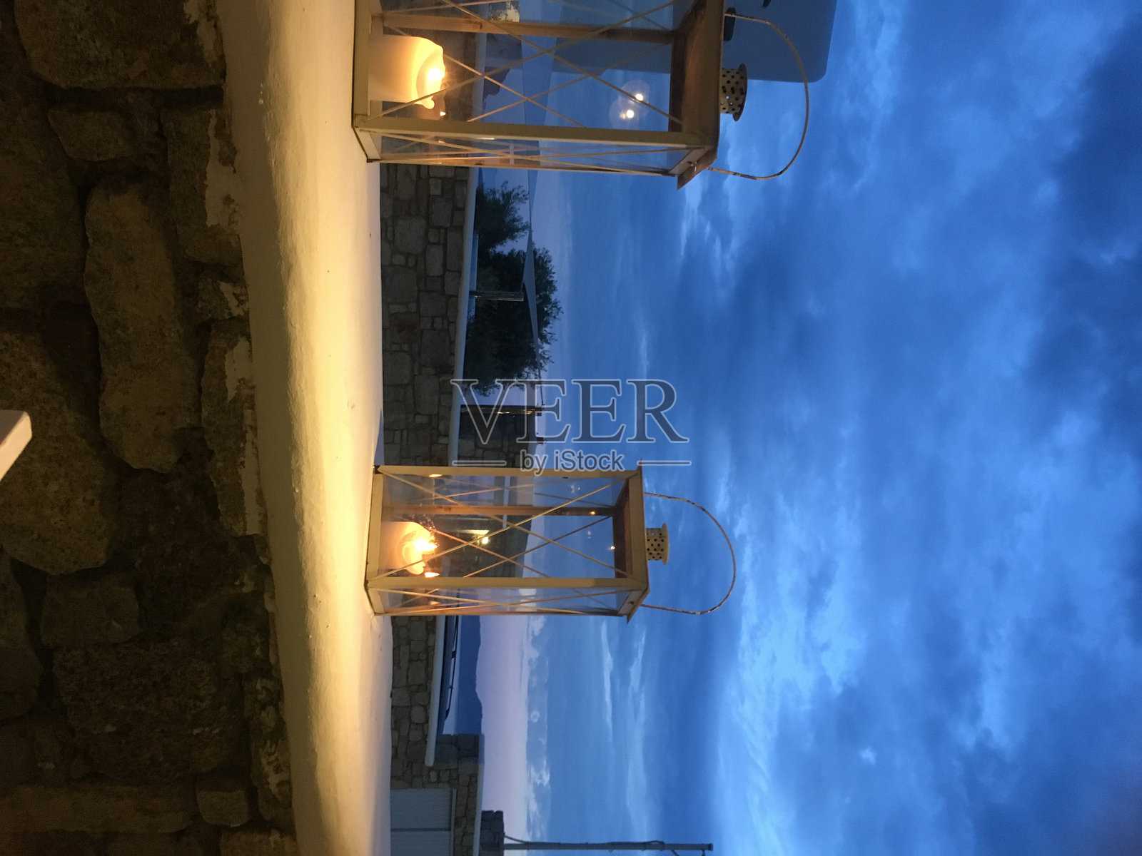 米克诺斯日落照片摄影图片