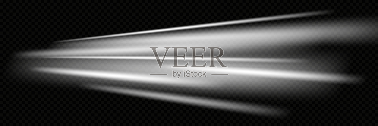 白色速度线。射线运动的痕迹。插画图片素材