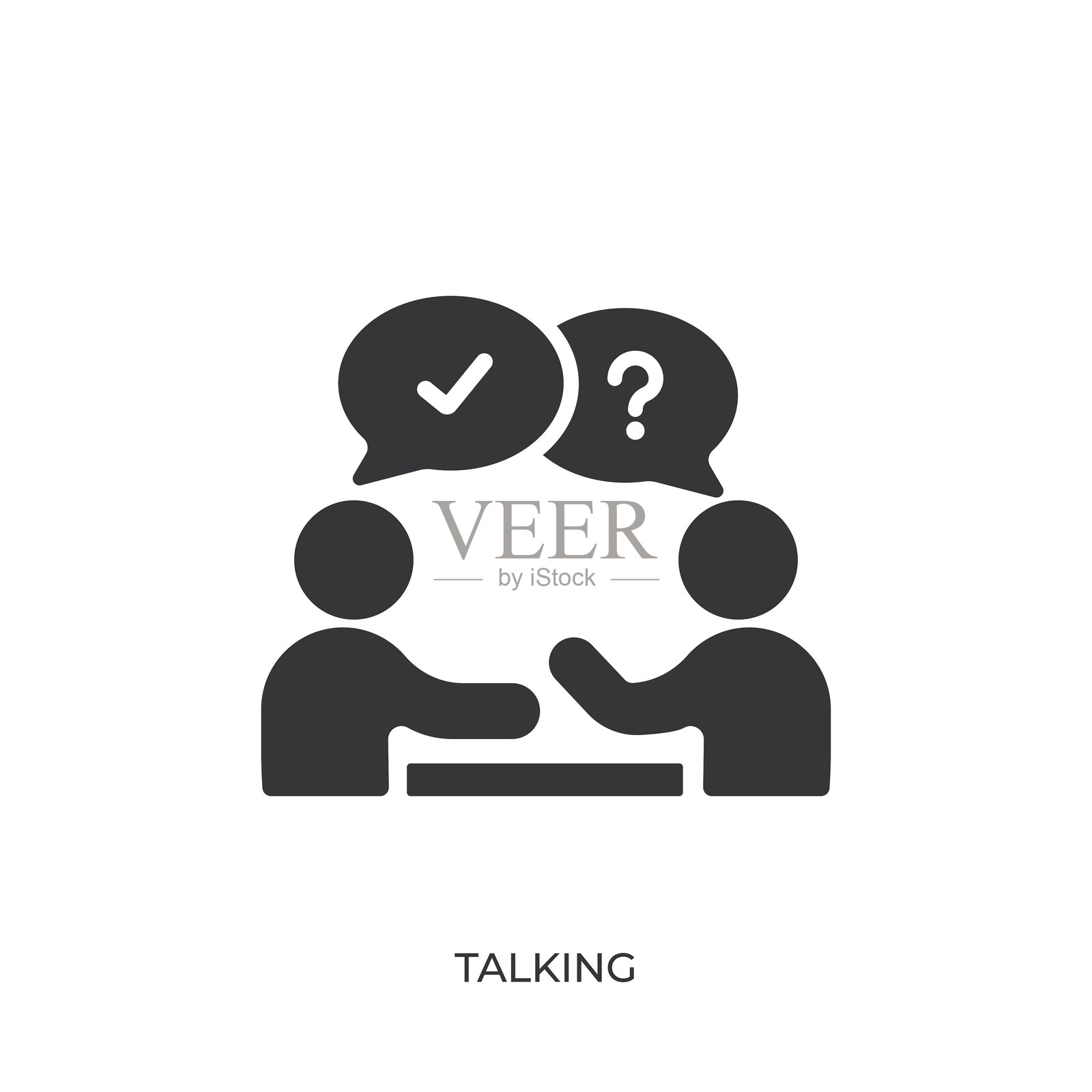 会说话的象形固体图标。固体图标，可以应用在任何地方，简单，像素完美和现代风格插画图片素材