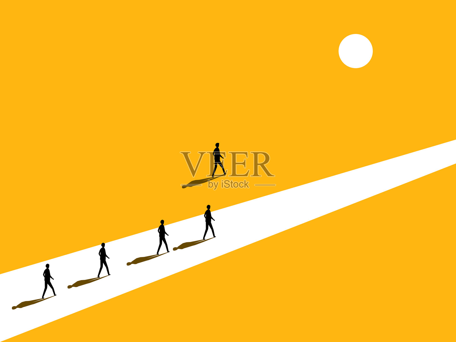 商人不与人同行插画图片素材