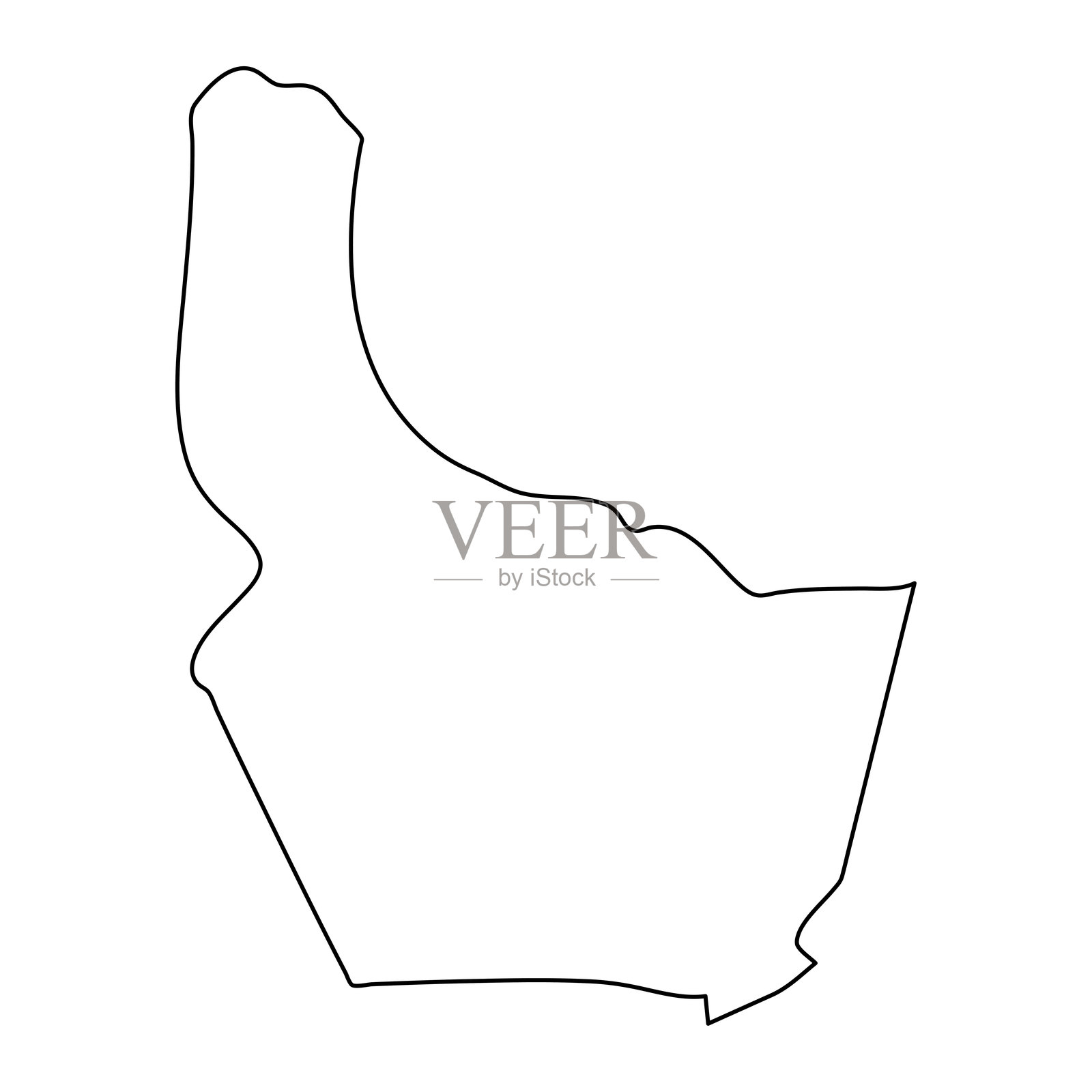 论武里省地图，泰国的行政区划。矢量插图。插画图片素材