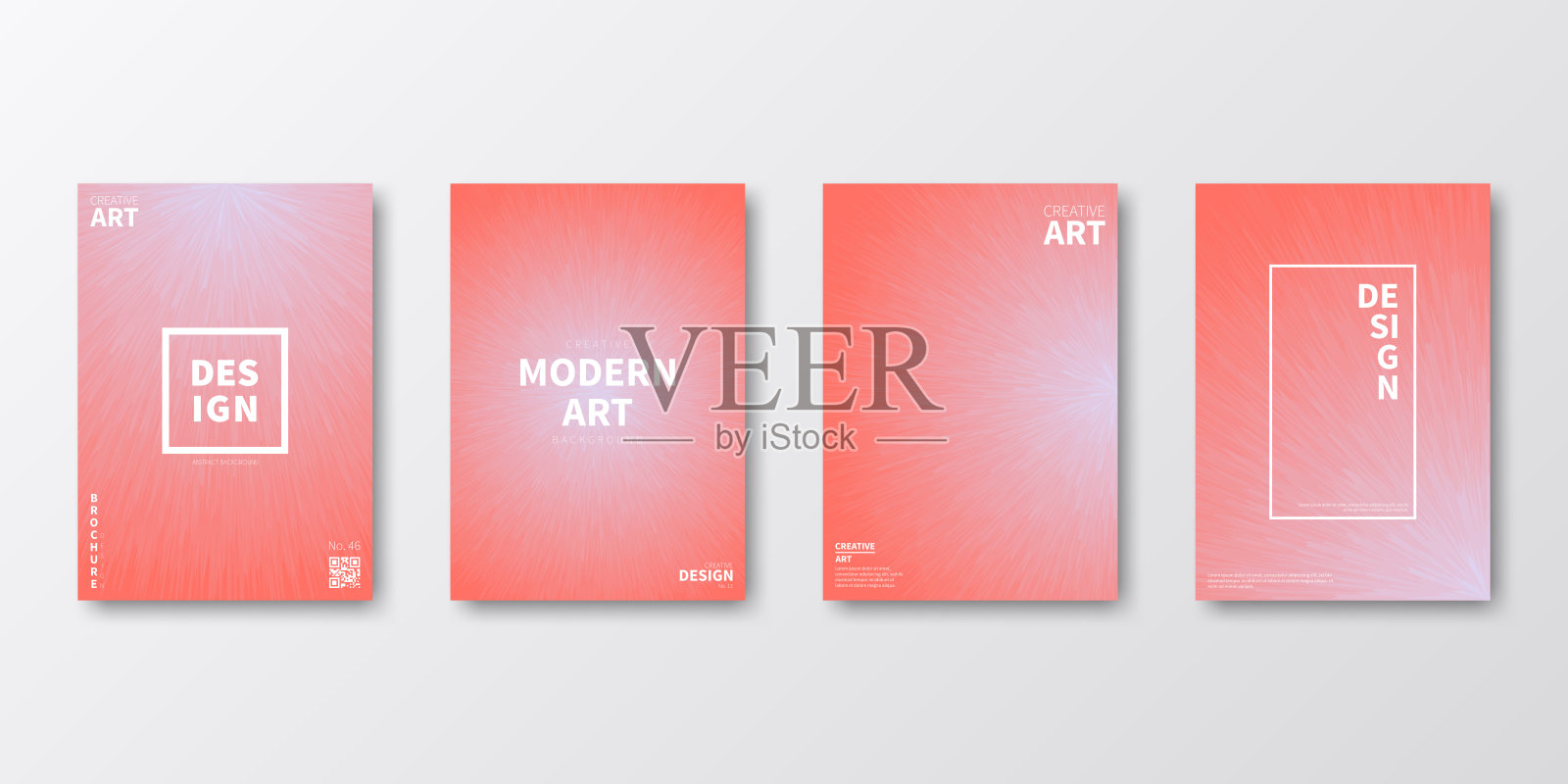 宣传册模板排版，红色封面设计，商业年报，宣传单，杂志插画图片素材