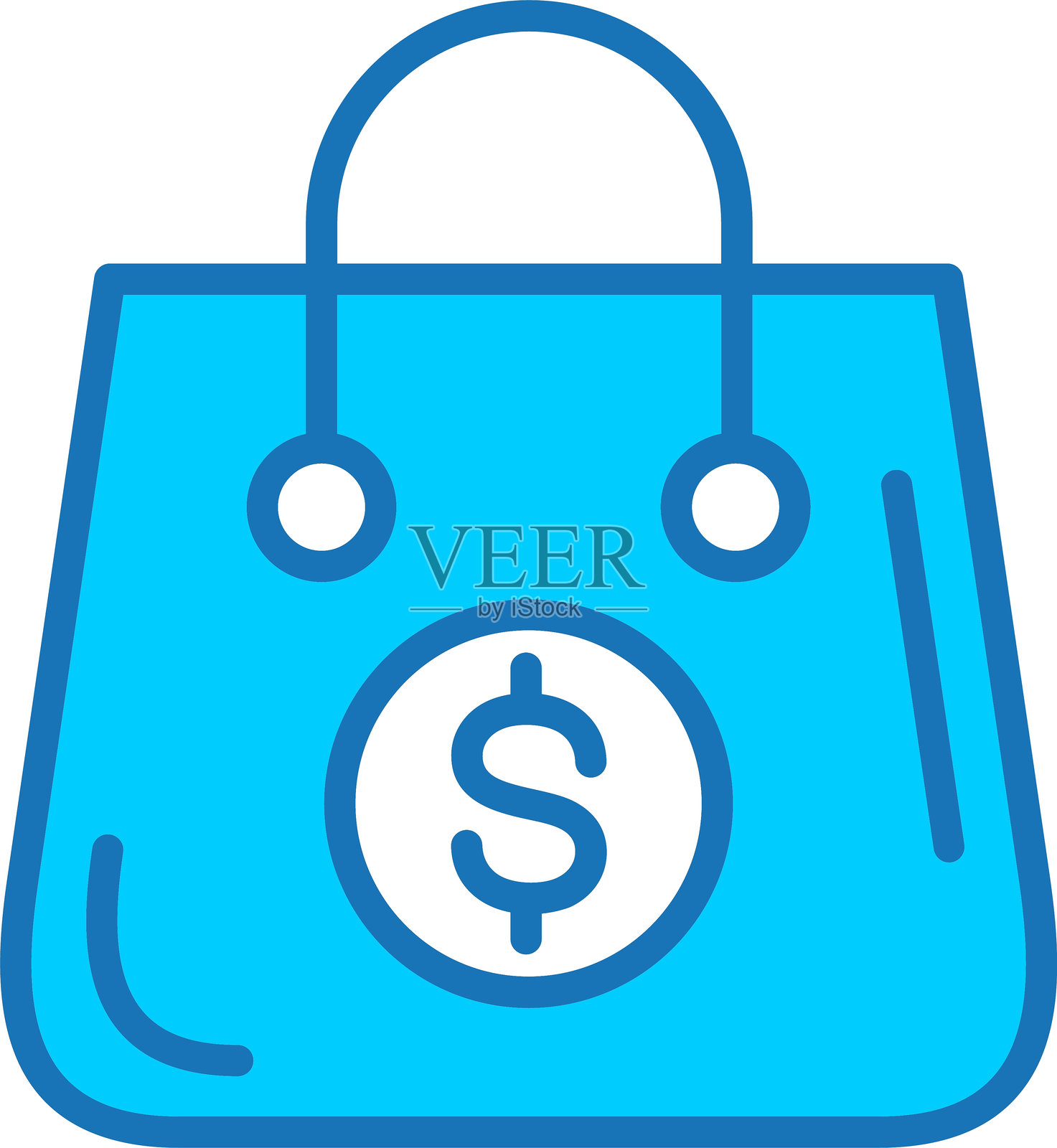 蓝色图标插画图片素材