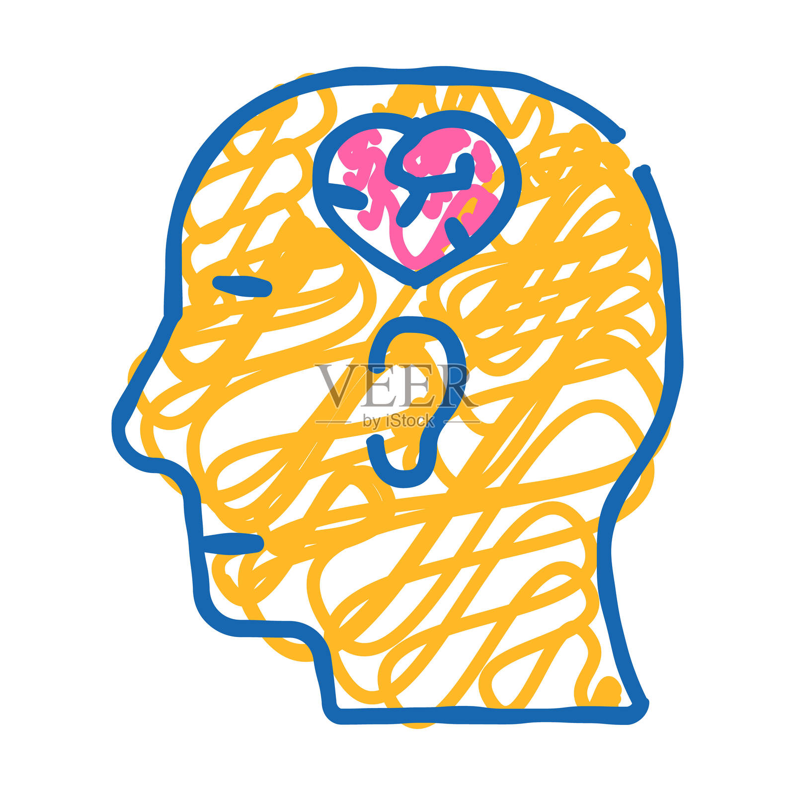 关系心理学平面图标涂鸦插画插画图片素材