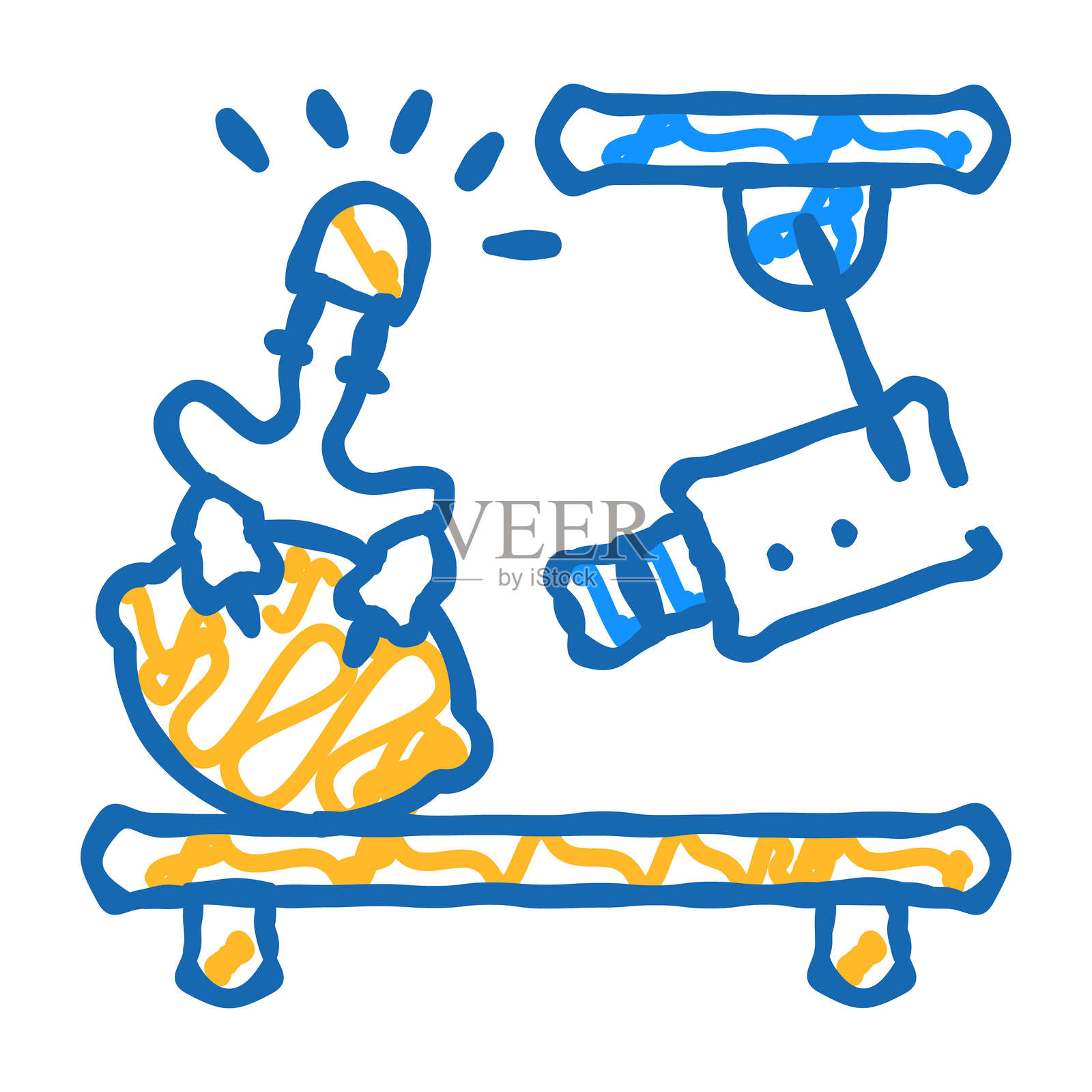 物理实验视频课图标涂鸦插图插画图片素材