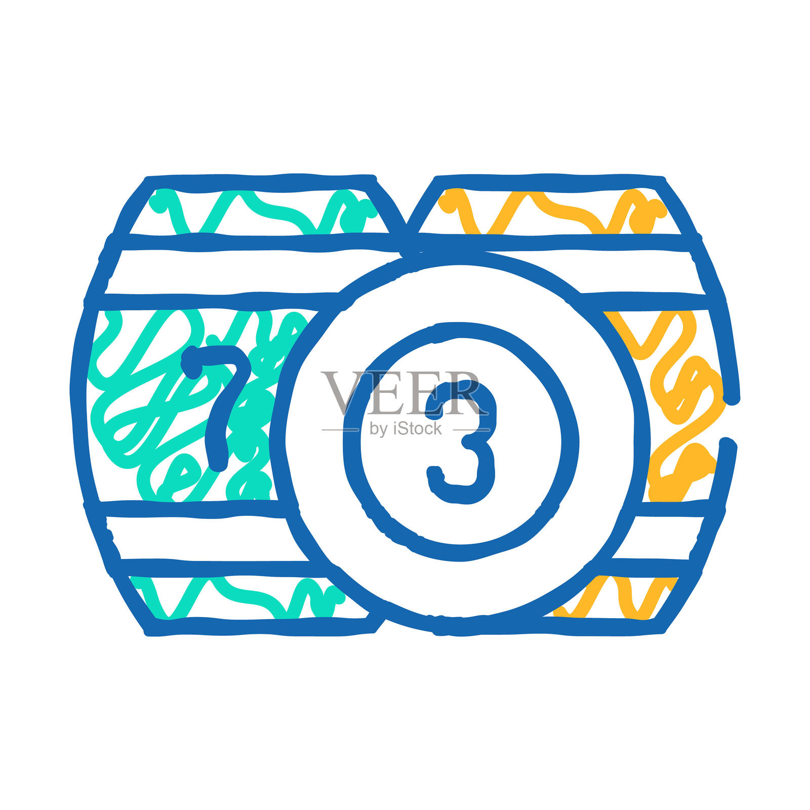 乐透酒桶图标涂鸦插图插画图片素材