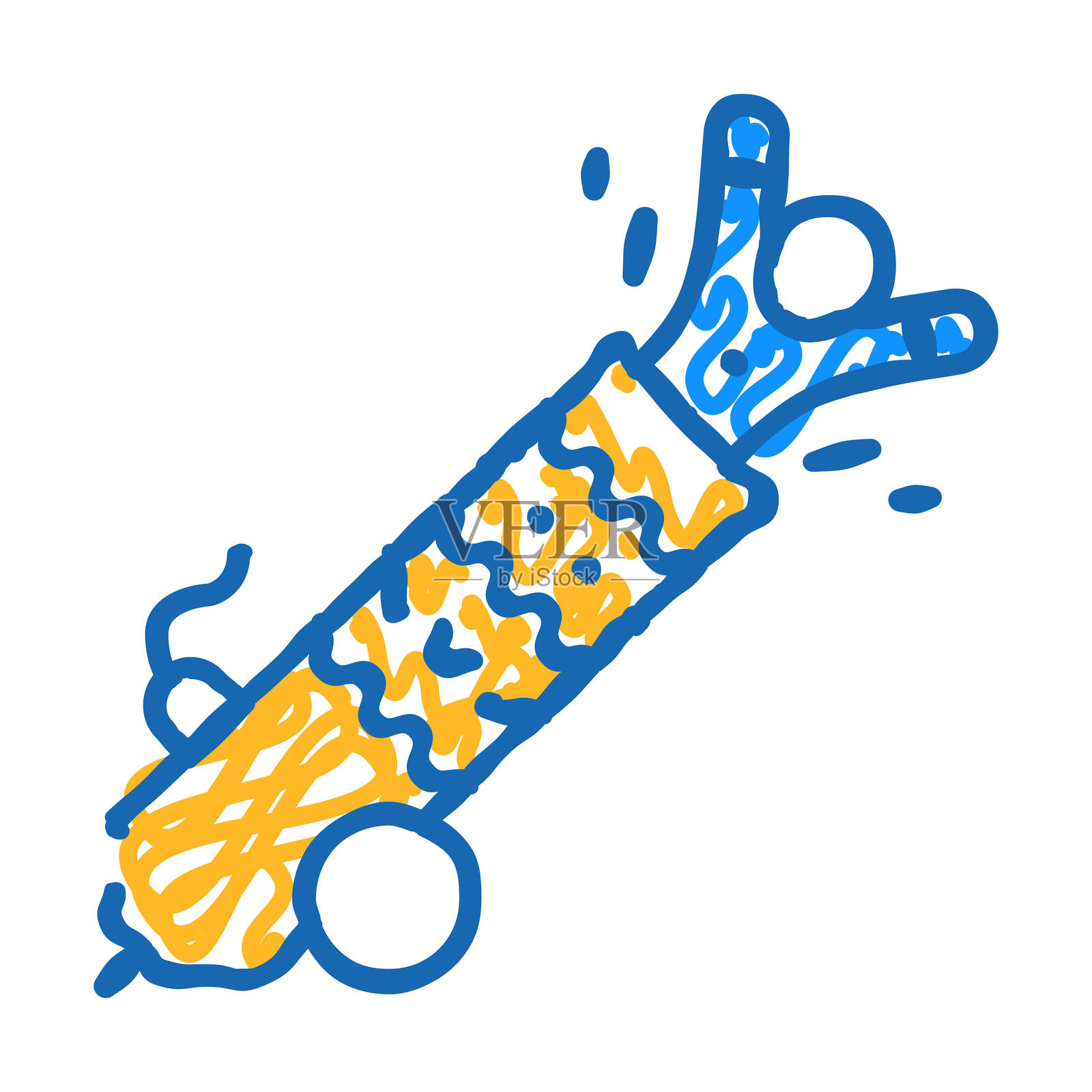 气动大炮图标涂鸦插图插画图片素材