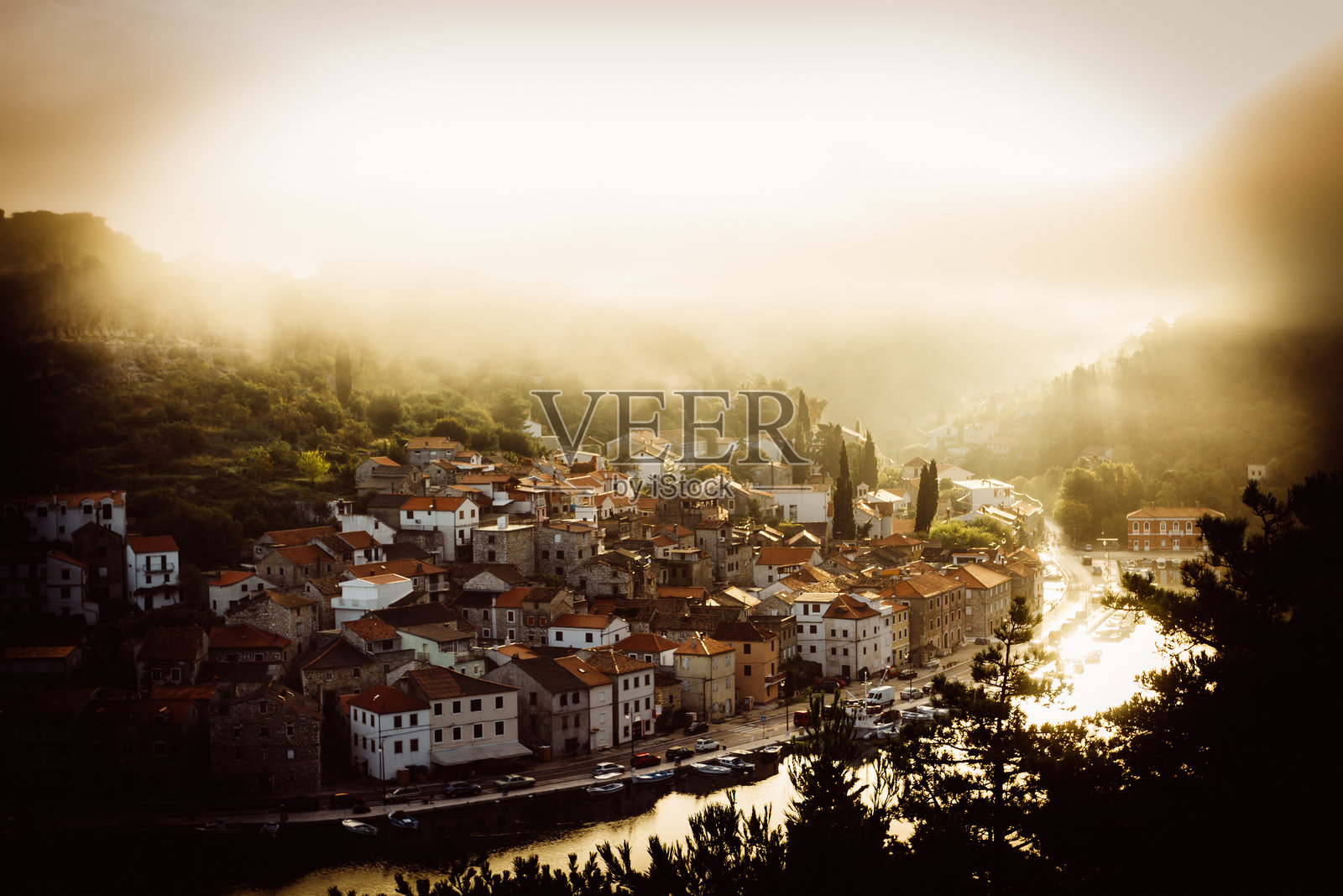 克罗地亚的老城照片摄影图片