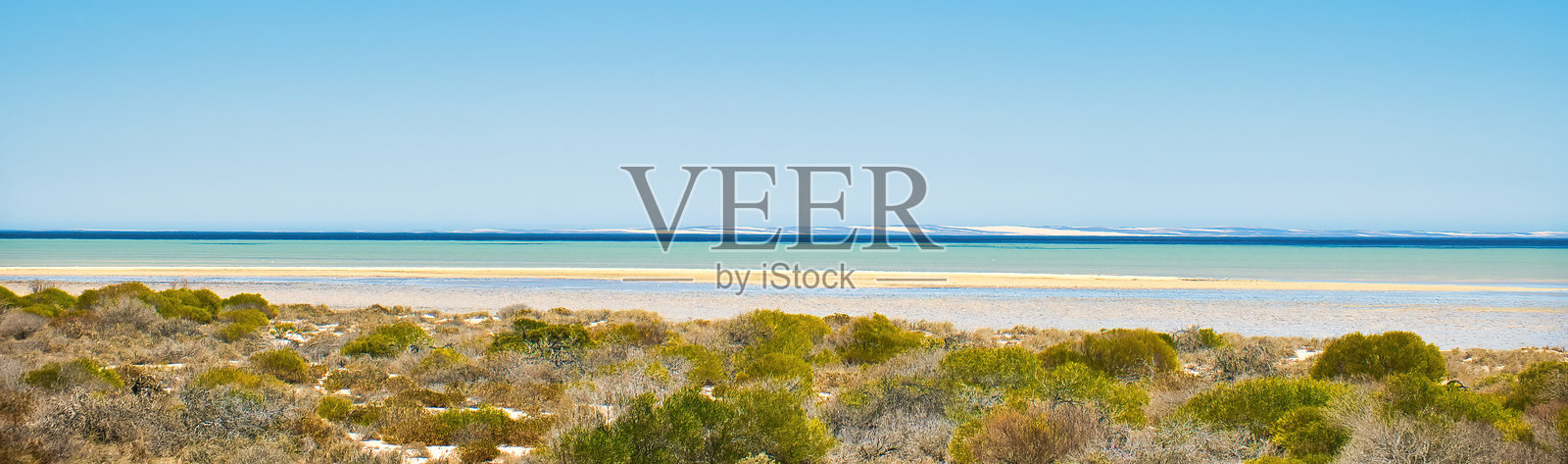 热带鲨鱼湾全景，西澳大利亚照片摄影图片