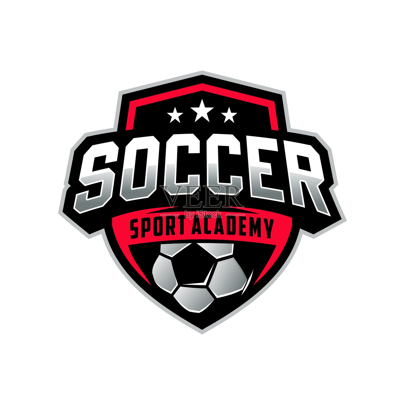 复古徽章徽章足球足球运动队俱乐部联赛与盾牌和球概念图标矢量插画图片素材