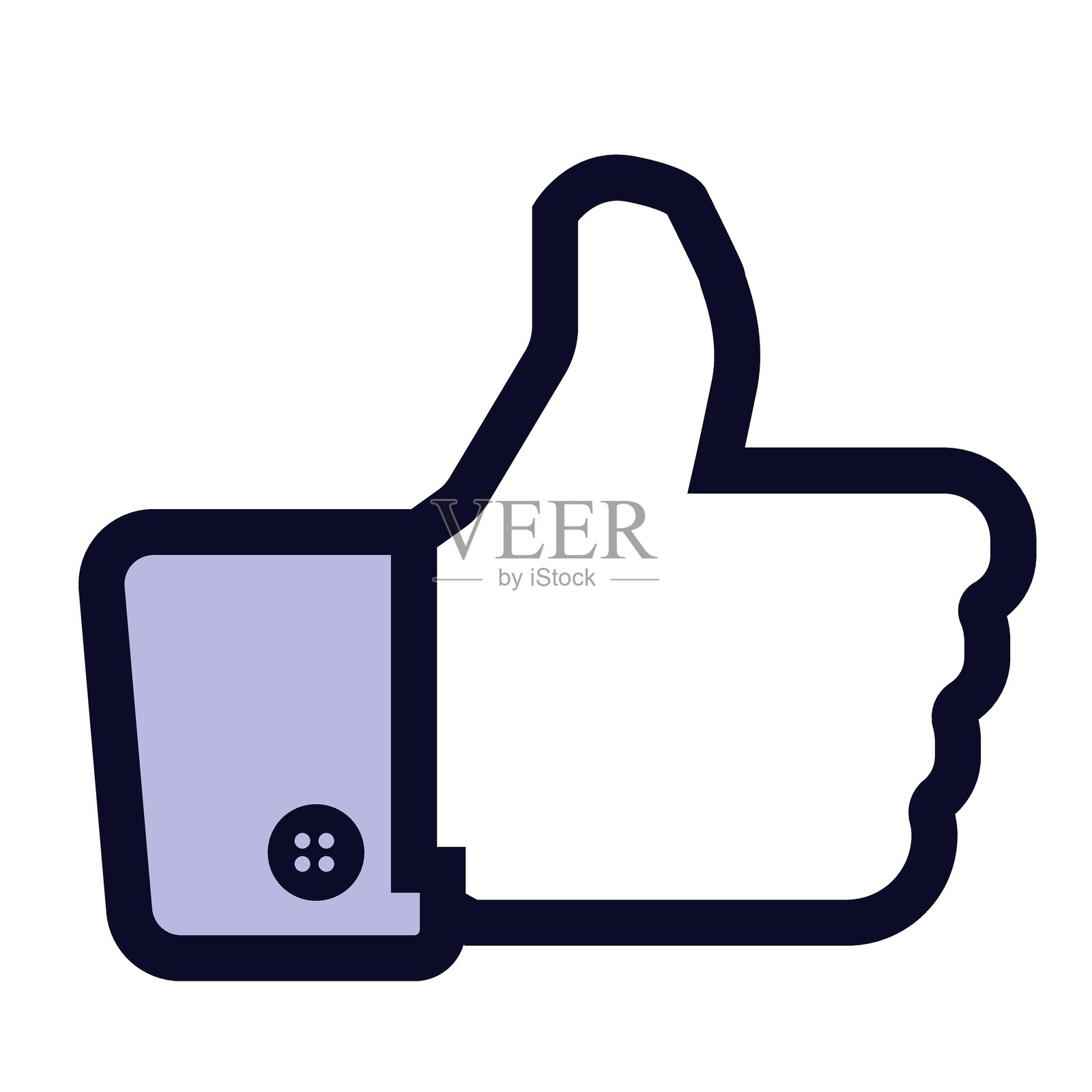 喜欢的。拇指向上图标。比如通知图标。插画图片素材