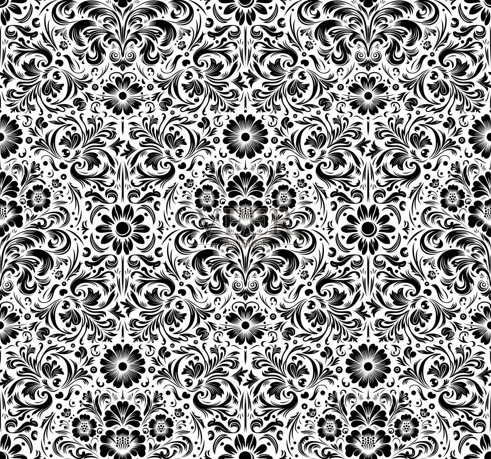 无缝图案背景-装饰墙纸插画图片素材